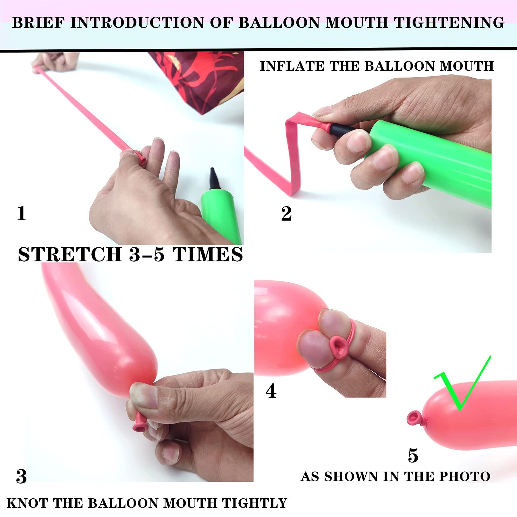 LXZFCRG 260 Balloons Pack of 100, Premium Long Latex Twisting Balloons for Birthday Wedding Festival Party Pastel Color Pack of 100