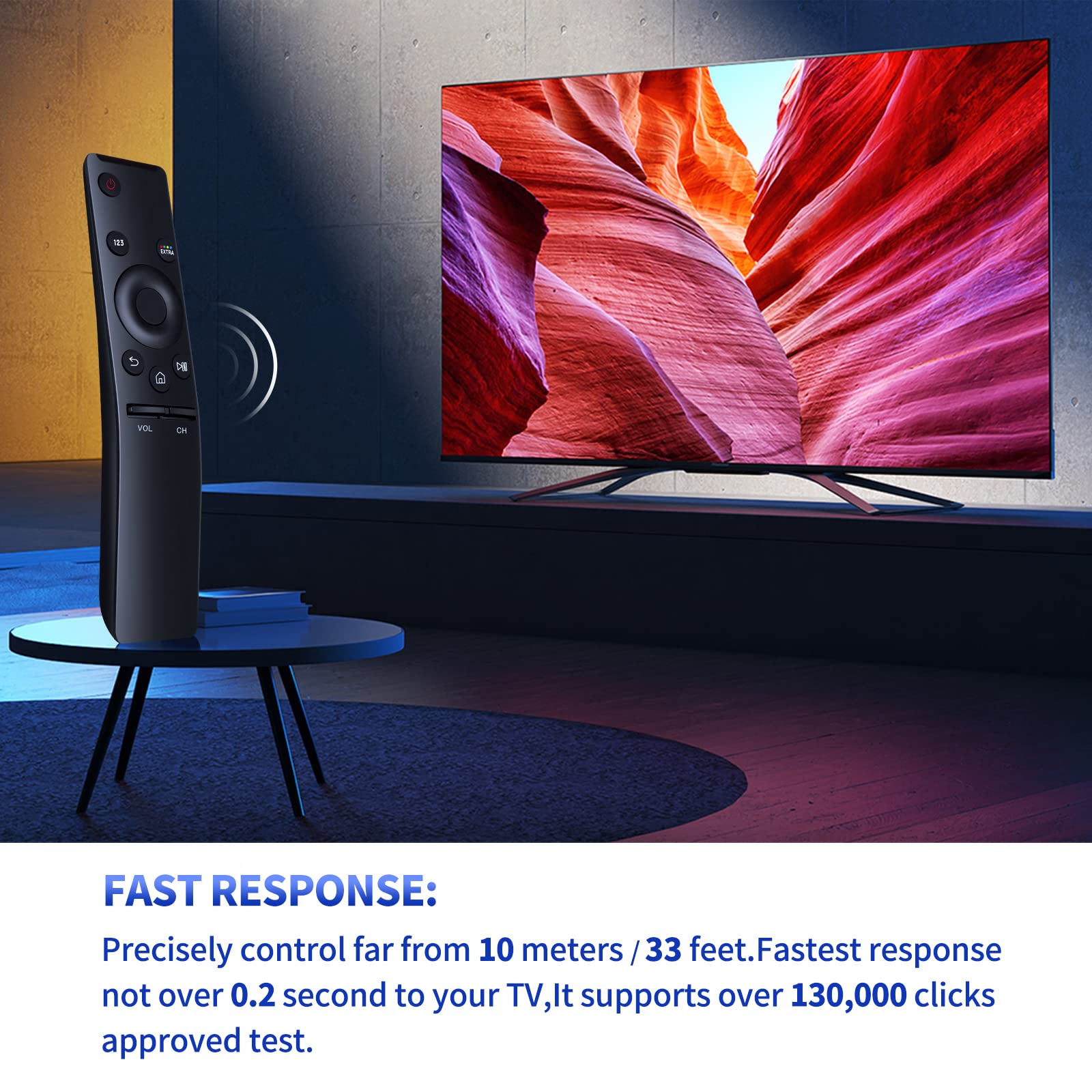 Universal for Samsung-TV-Remote-Control Replacement,Compatible with All Samsung Smart Frame Curved QLED TVs