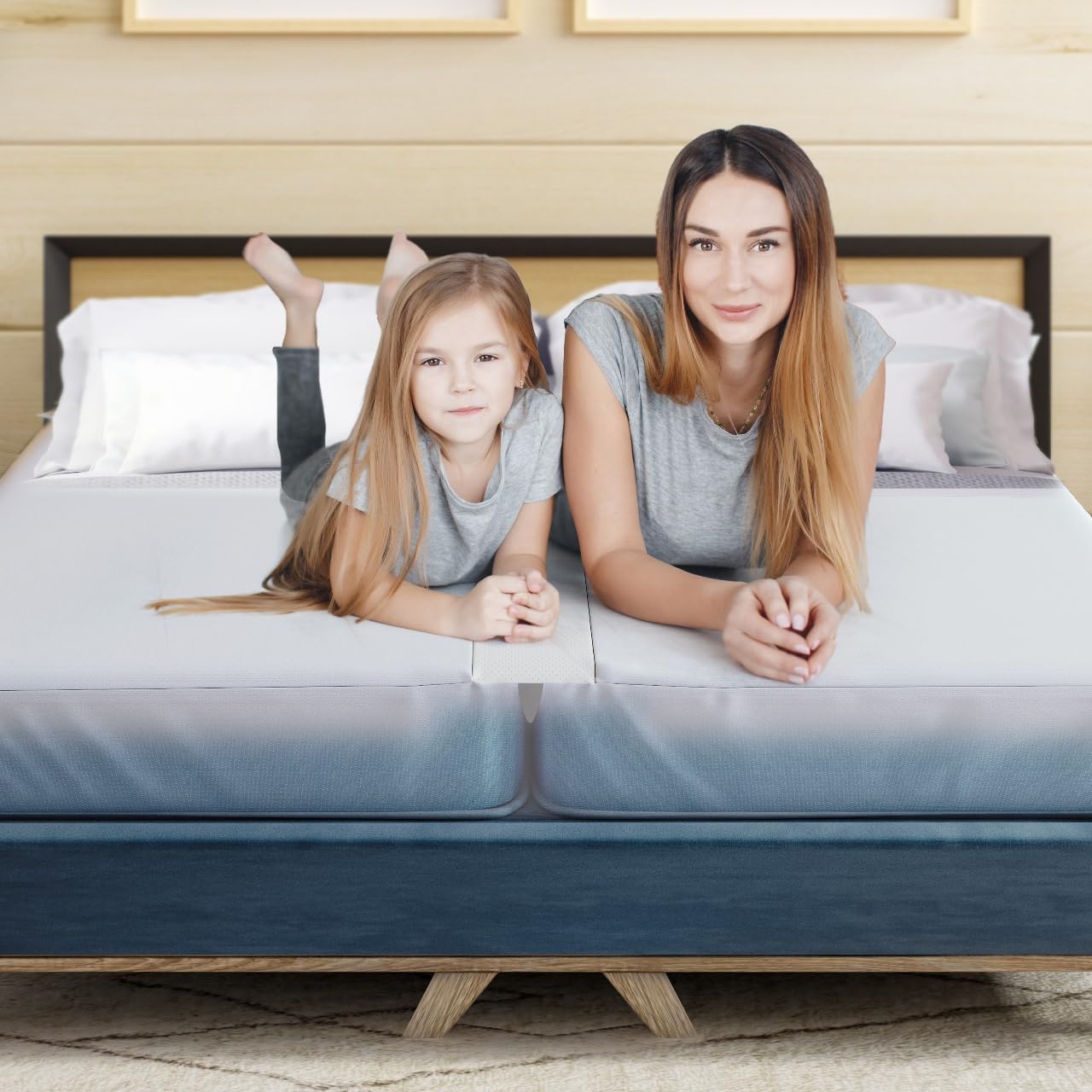 2-in-1 Bed Bridge Twin to King with Attached Sheet – Bed Gap Filler & Twin to King Bed Converter (Patent Pending)