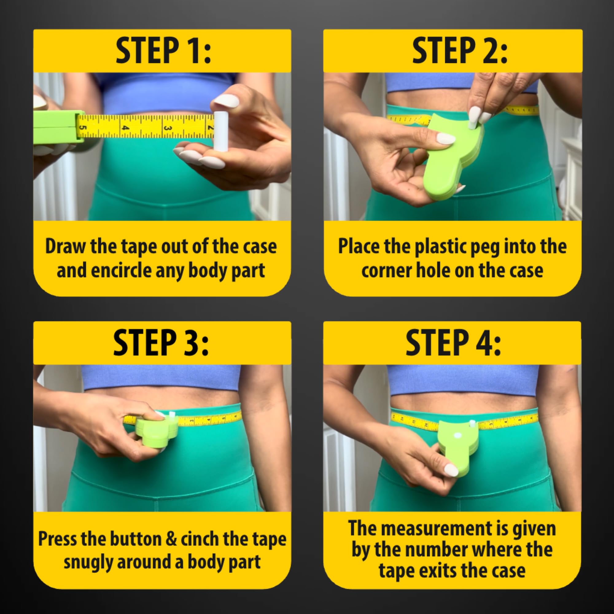 Perfect Body Tape Measure - 80 Inch Automatic Telescopic Tape Measure - Retractable Measuring Tape for Body: Waist, Hip, Bust, Arms, and More (White - 80 inch)