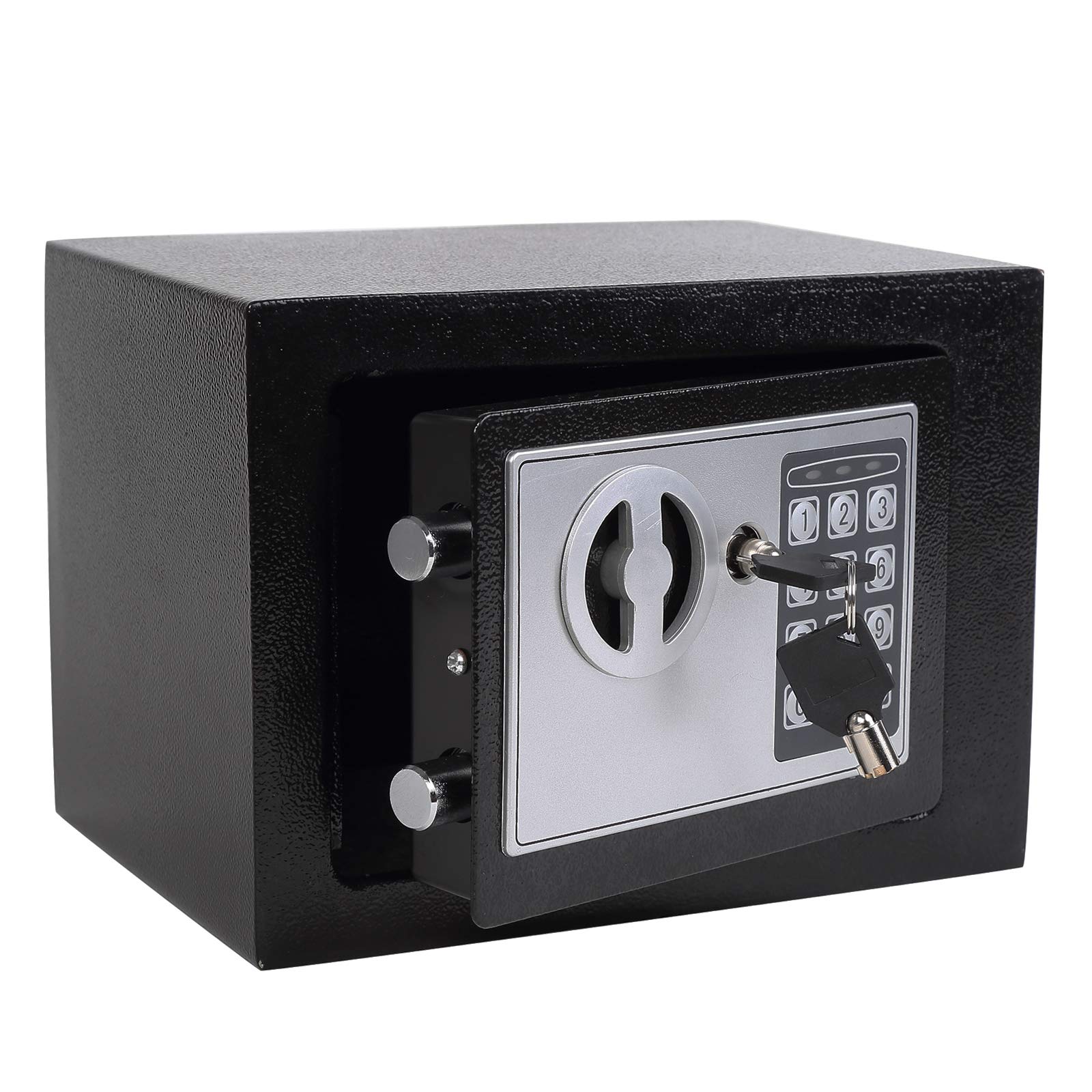 Yuanshikj Electronic Deluxe Digital Security Safe Box Key Keypad Lock Home Office Hotel Business Jewelry Gun Cash Use Storage money (BLACK)