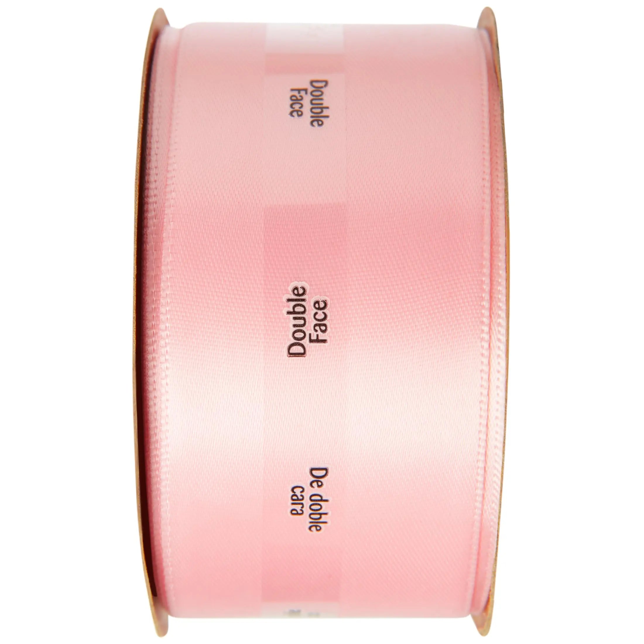 Berwick Offray Wide Double Face Satin Ribbon, Light Pink, 1 1/2 in x 12 ft (38 mm x 3.6 m)
