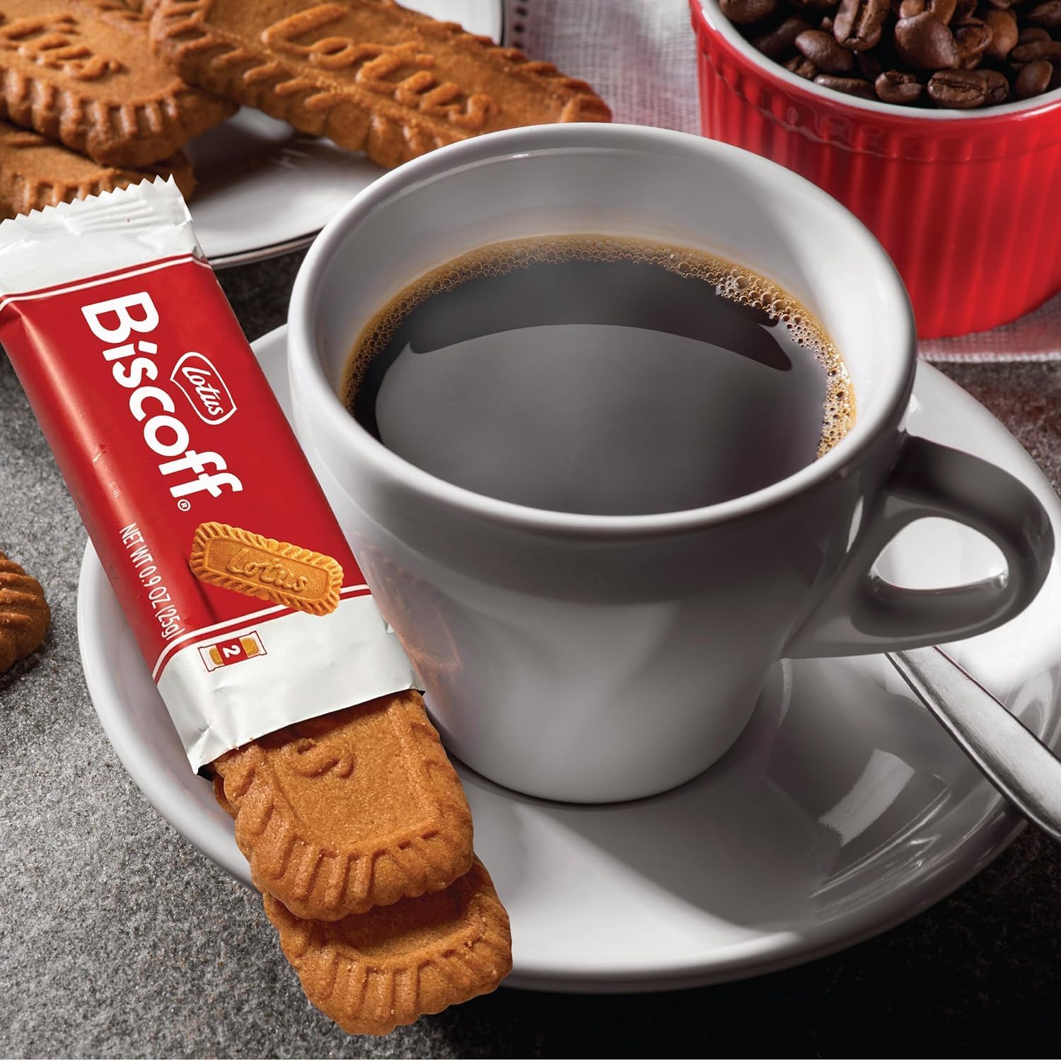 Lotus Biscoff Cookies, Caramelized Biscuit Cookie Snack, Dispenser Box (20 sleeves of 2 extra large cookies) Vegan, 0.9 Ounce (Pack of 20)