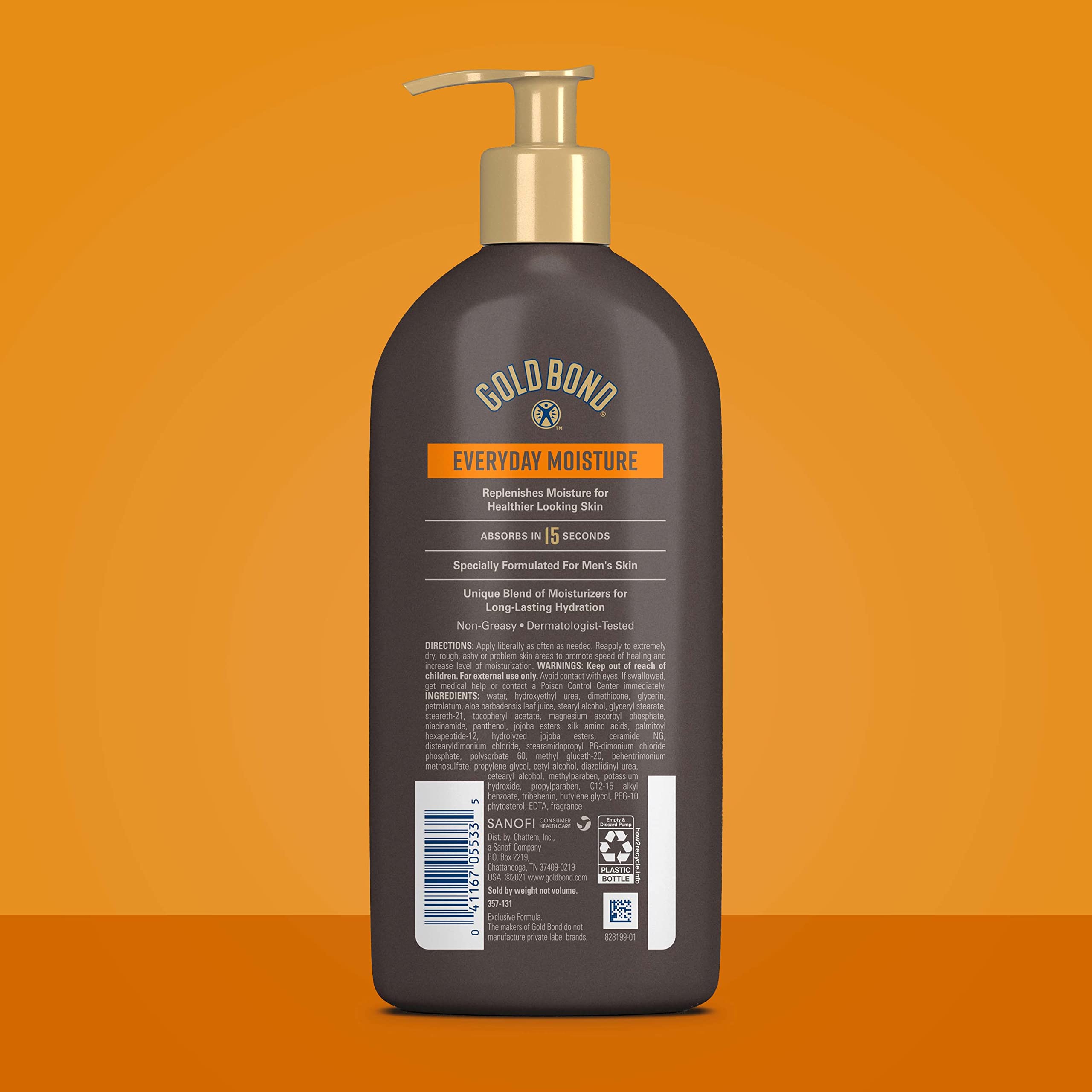 Gold Bond Ultimate Men's Essentials Hydrating Lotion, 14.5 oz., Everyday Moisture for Dry Skin