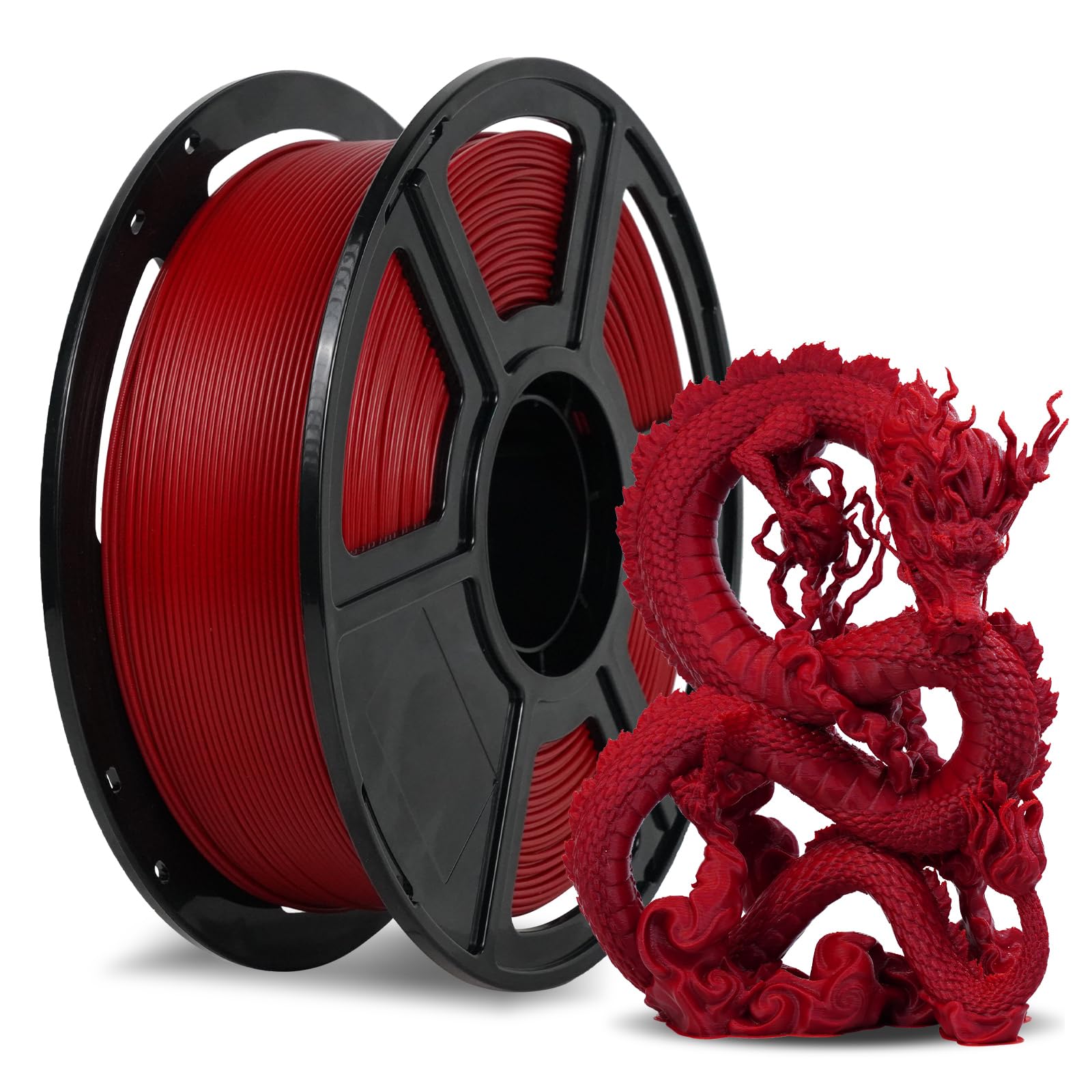 خيوط FLASHFORGE Rapid PLA بقطر 1.75 ملم باللون الأحمر الياقوتي، طباعة عالية السرعة 500 ملم/ثانية، خيوط طابعة ثلاثية الأبعاد بكرة 1 كجم، دقة أبعاد +/- 0.02 ملم، استمتع بجودة طباعة استثنائية