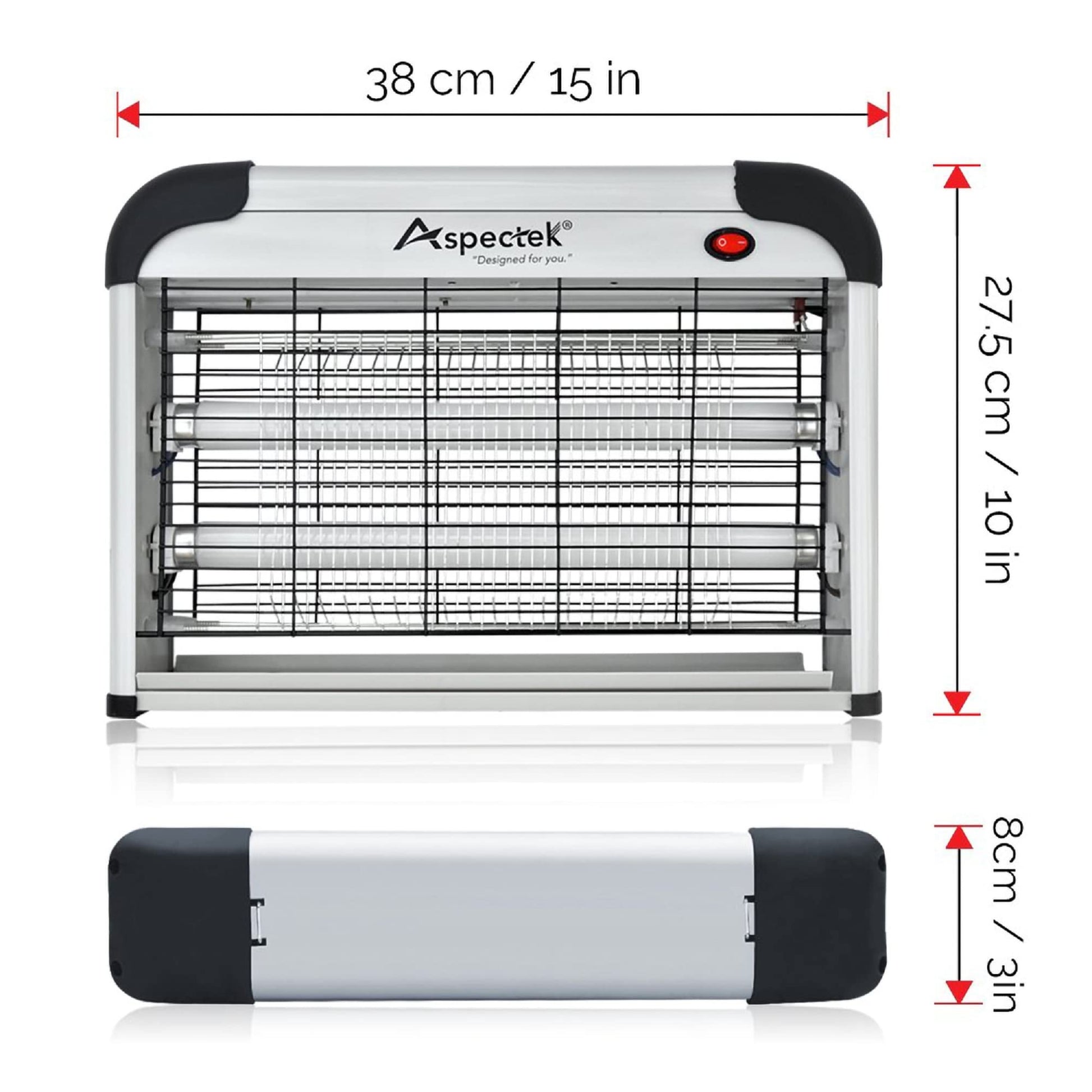 ASPECTEK Insect Killer, Bug Zapper, Powerful 20W Electronic Indoor Fly Zapper, Mosquito Killer-Indoor Use Including Free 2 Pack Replacement Bulbs