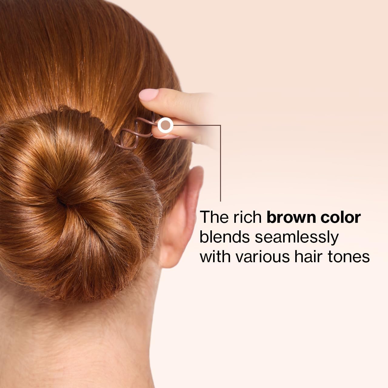 Kitsch Spiral Bobby Pins for Girls and Women - Hair Bun Maker | Rounded Tips, Chip-Resistant Bun Twist Spiral Hair Pins | Secure Hold All-Day - 3Pcs, Brown