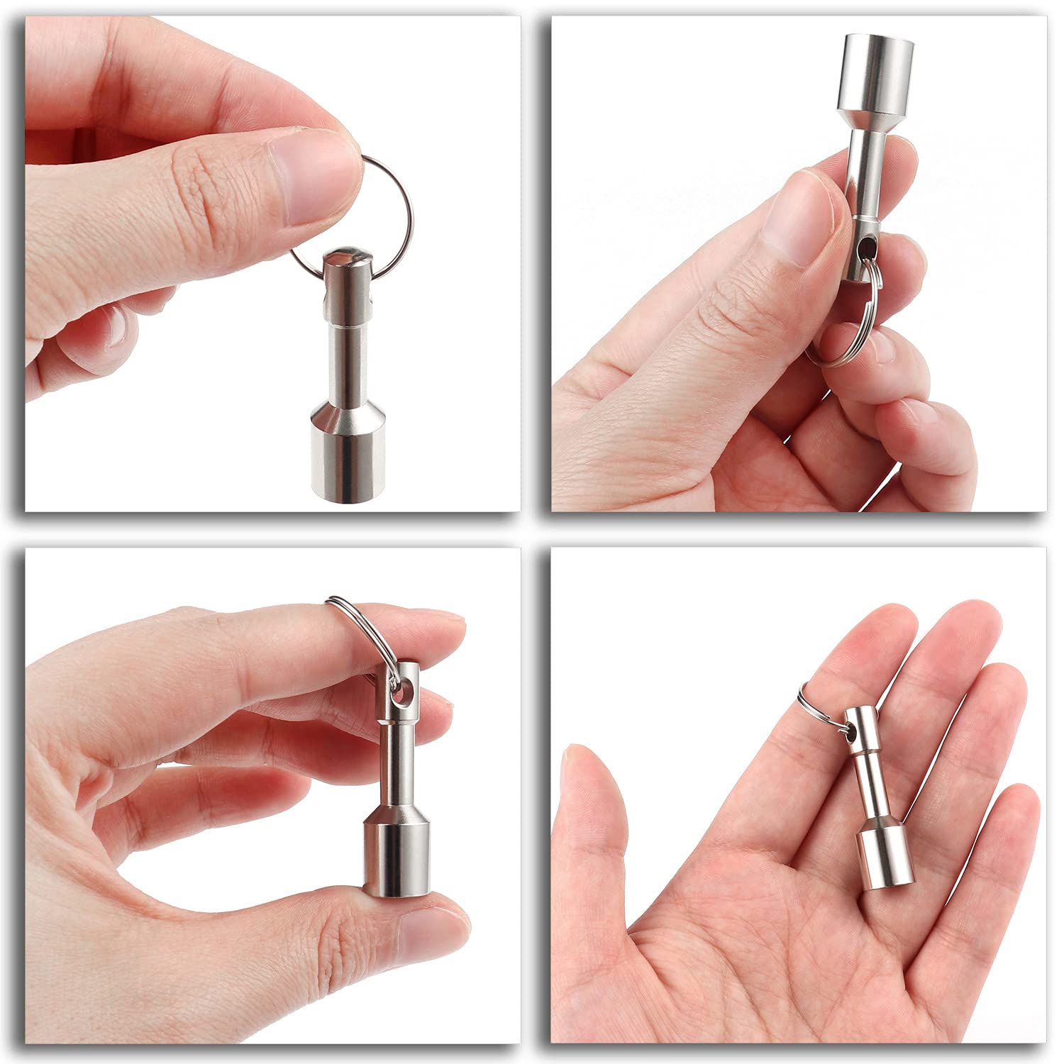 WELLZEER Keychain Magnet for Testing Brass,Keychain Pocket Magnets for Purse with Strong Magnetic Rare Earth Neodymium,Gold,Silver, Jewelry,Ferrous Metals Test Magnet (2PACK-D12mm)