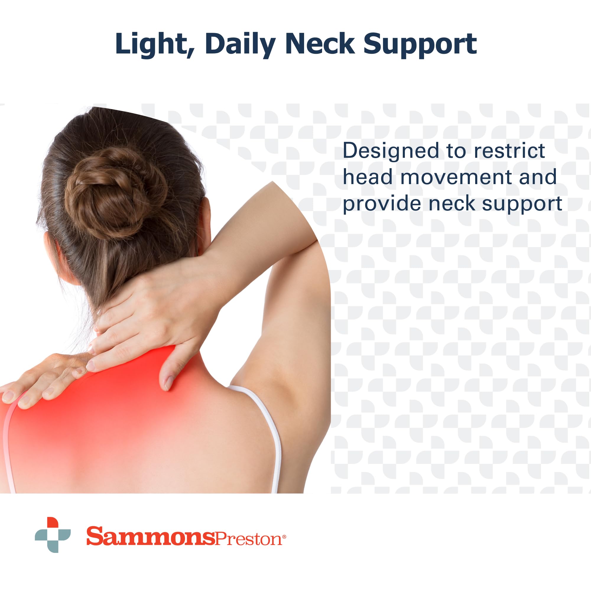 Sammons Preston Universal Contour Cervical Brace, Adjustable Hook and Loop Closure, For Neck Strain, Injury, or Post-Op Surgery, Relieves Neck Pain and Spine Pressure, Cream Color, 2” High