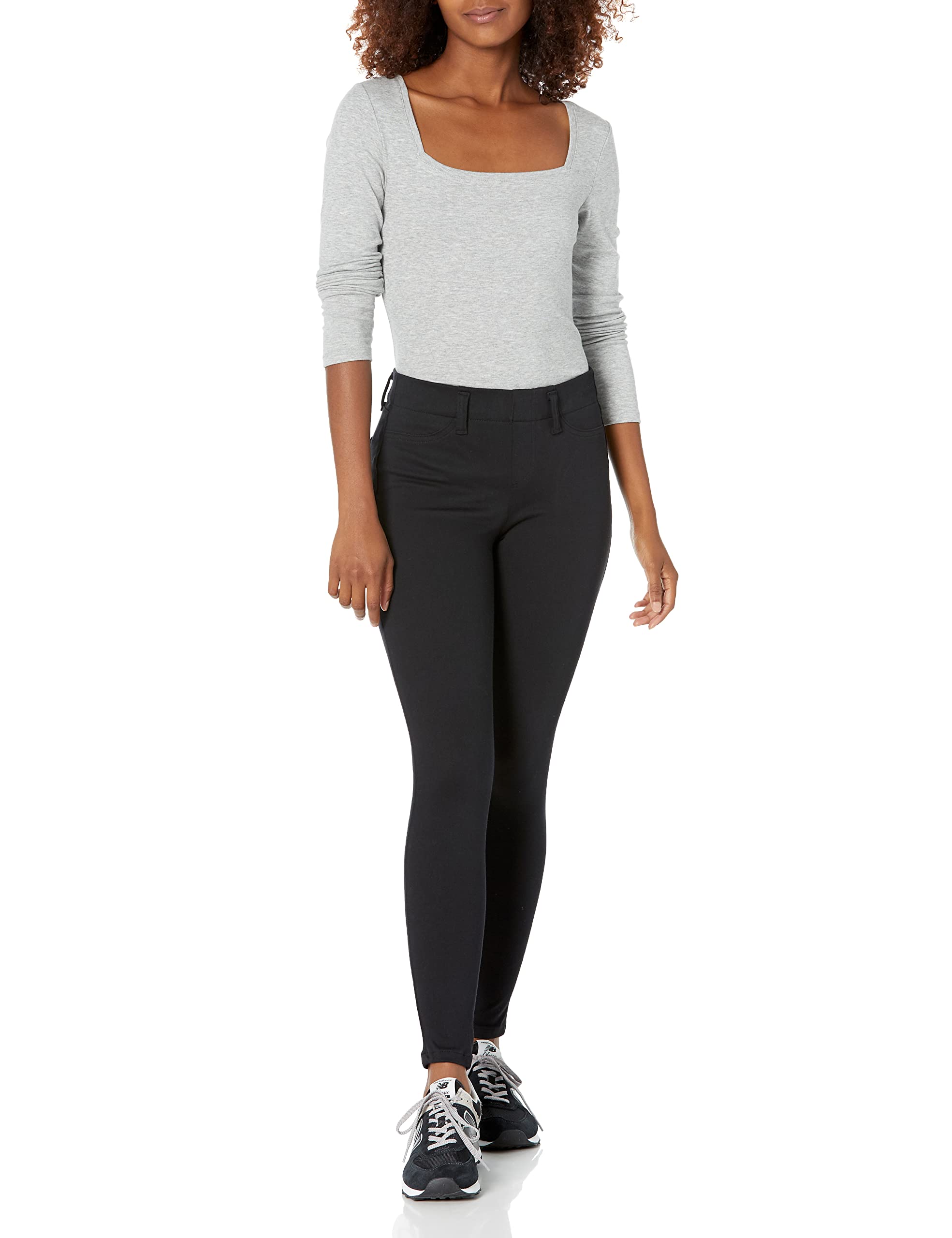 Amazon Essentials Women's Pull-On Stretchy Knit Jegging (Available in Plus Size), Black, X-Large