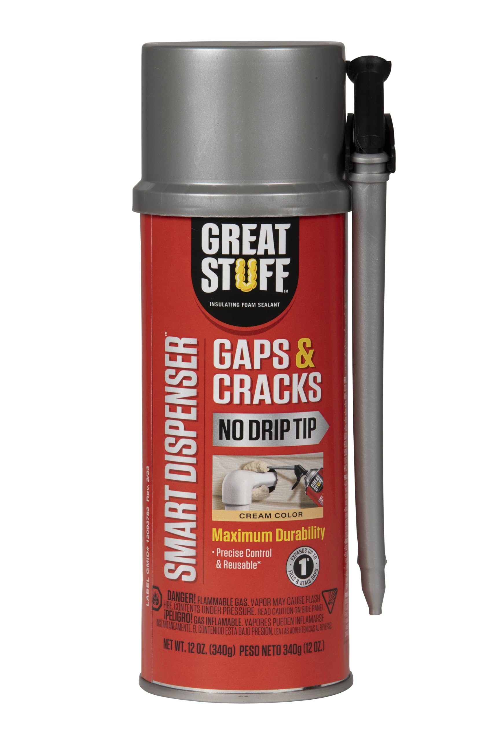 Great Stuff 99108824 Smart Dispenser Gaps & Cracks، كريم، 12 أوقية