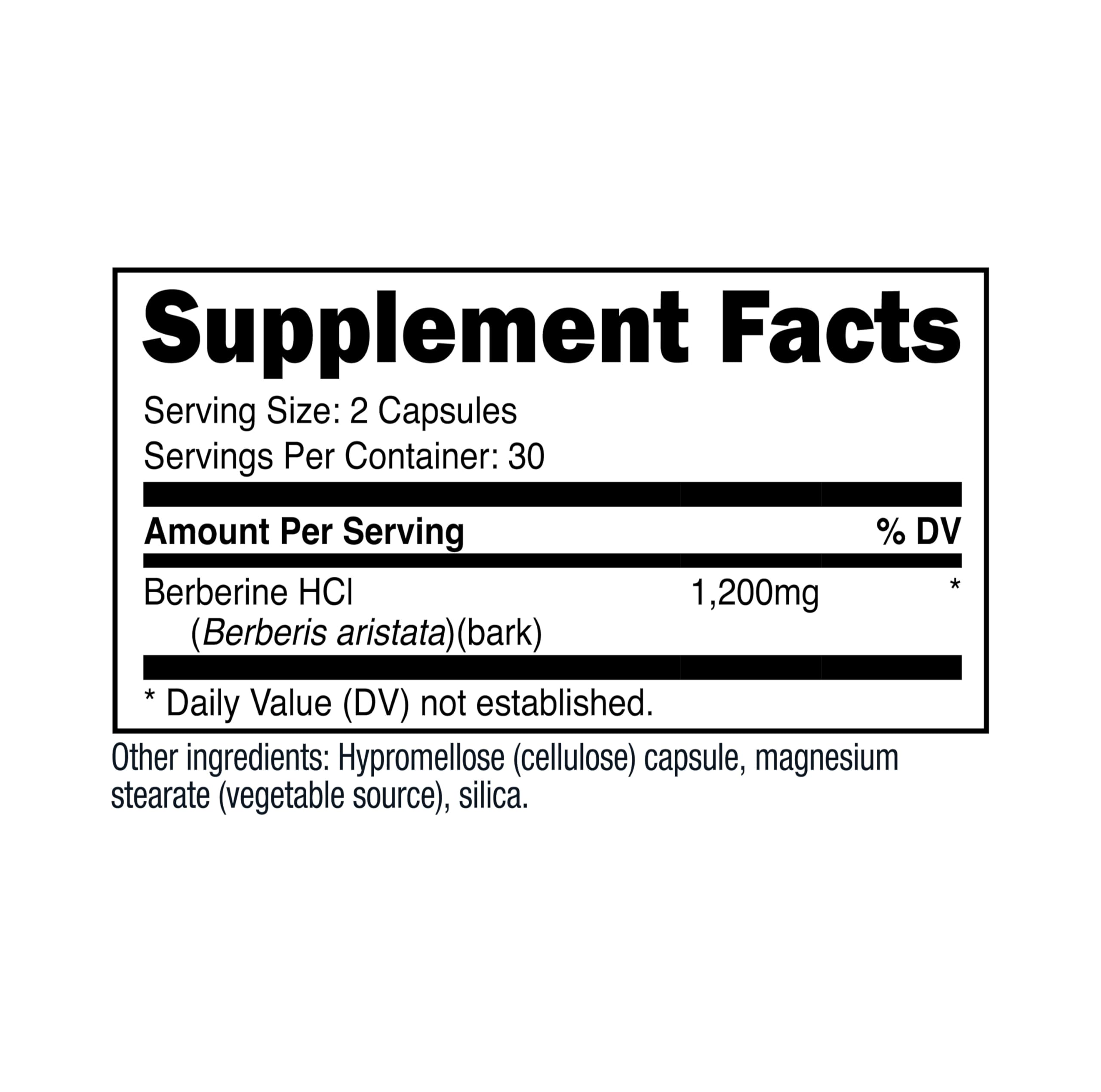 Nutricost Berberine HCl 1200mg , 60 Vegetarian Capsules - Gluten Free & Non-GMO