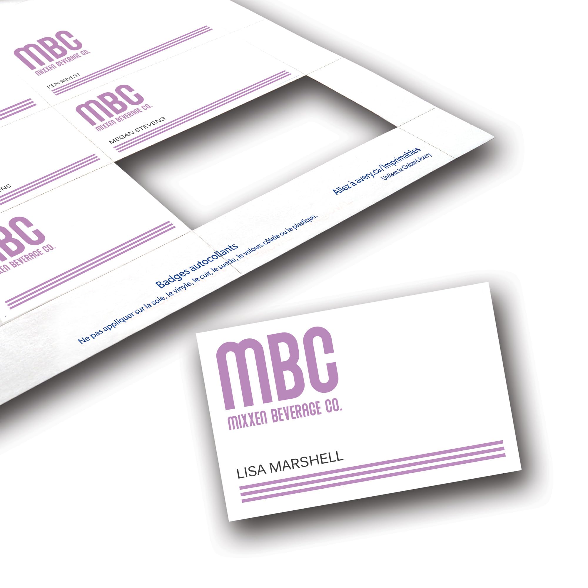 Avery Customizable Name Badge Inserts for Name Tag Holders, 3" x 4", White, Laser/Inkjet Printable, 300 Total (5392)