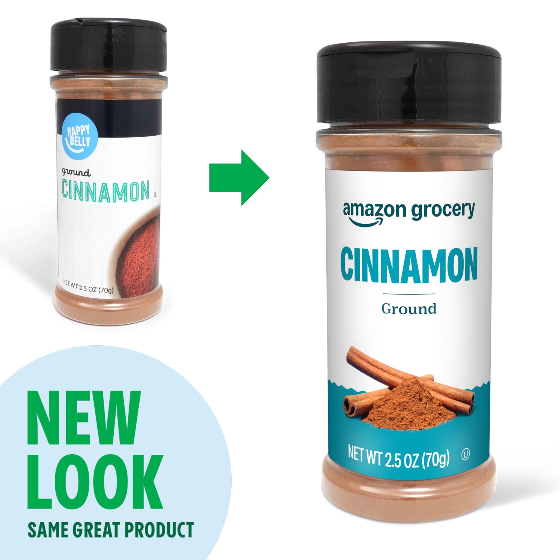 Amazon Grocery, Ground Cinnamon, 2.5 Oz (Previously Happy Belly, Packaging May Vary)