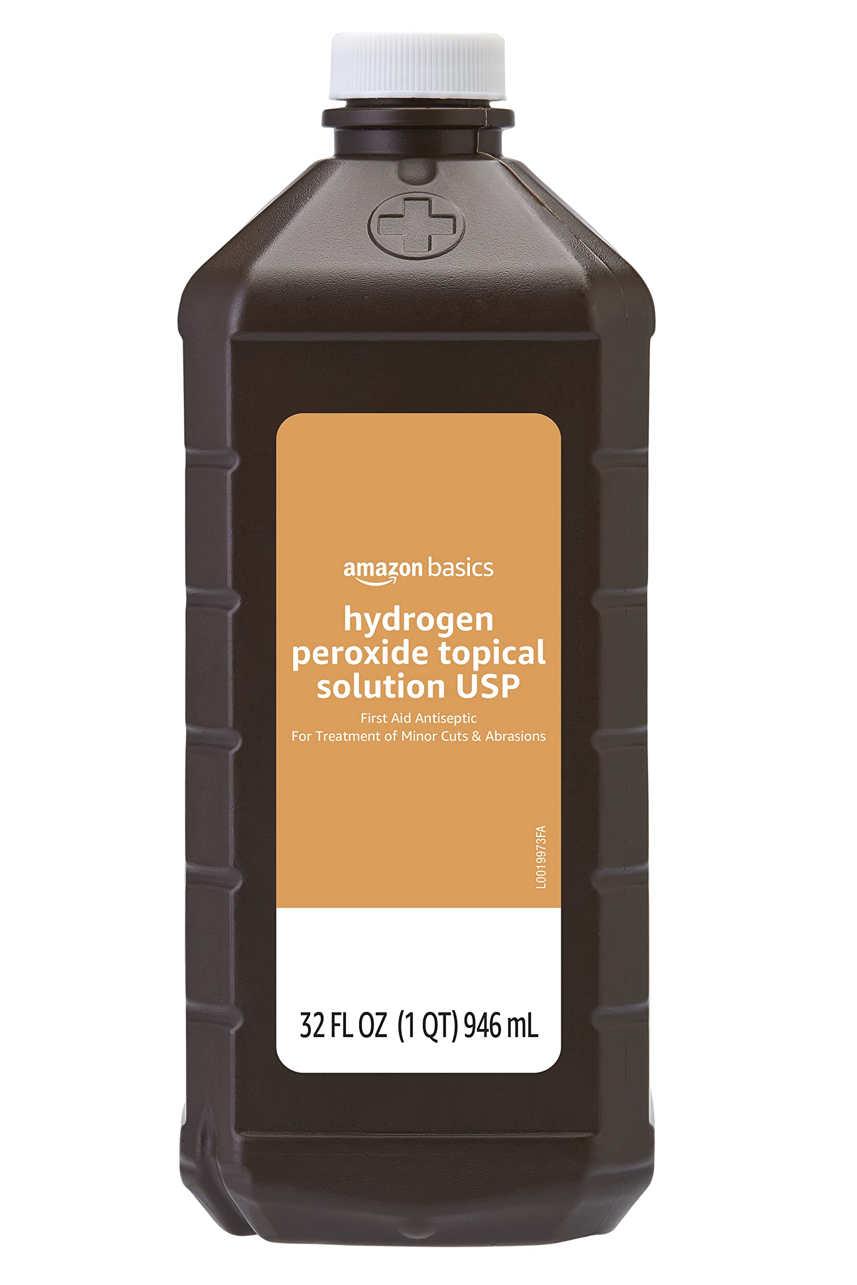 Basics Hydrogen Peroxide Topical Solution USP, First Aid Antiseptic for Cuts, Scrapes and Wound Disinfection, Pack of 1, 32 fl oz