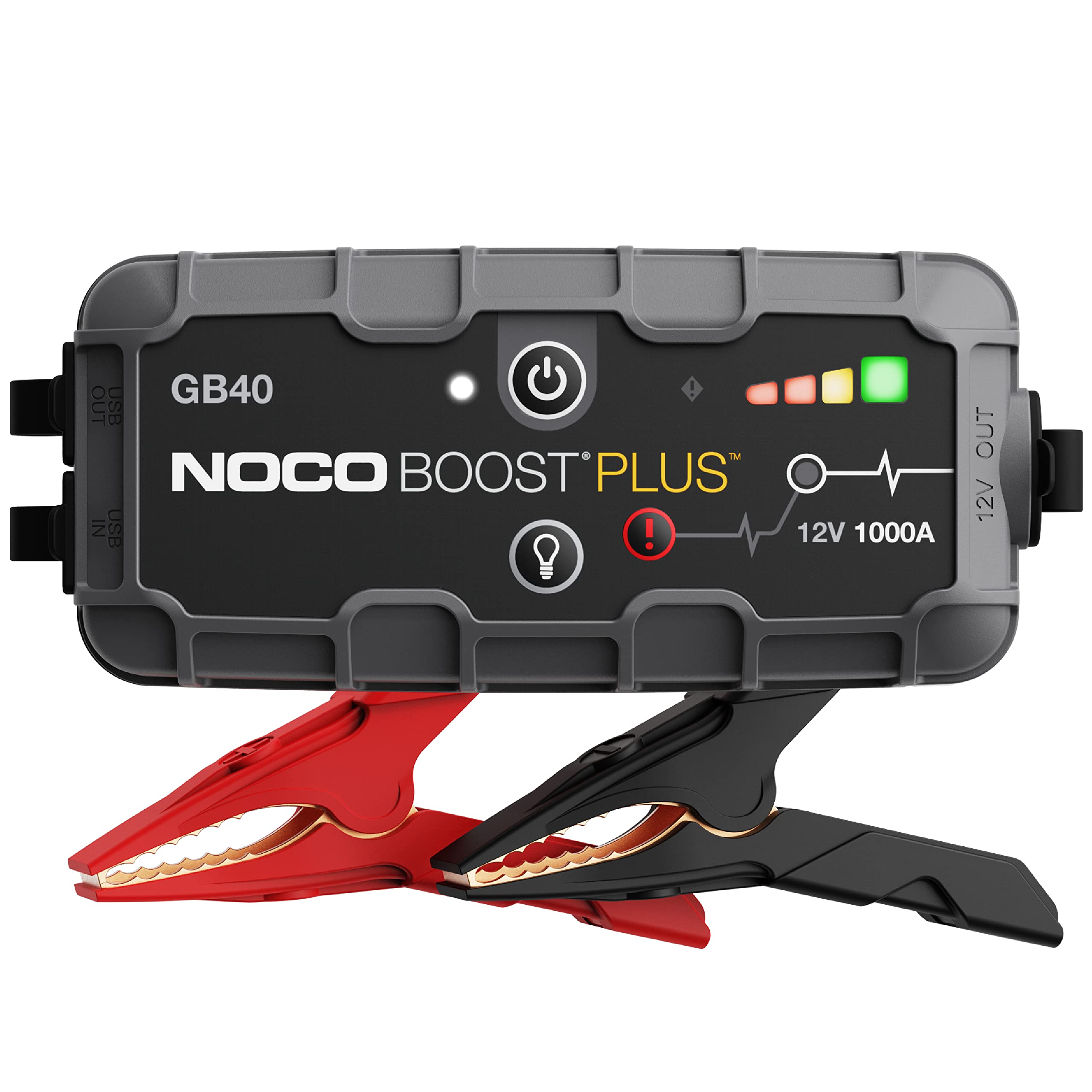 NOCO Boost GB40: 1000A UltraSafe Jump Starter - 12V Lithium Battery Booster Pack, Portable Jump Box, Power Bank & Jumper Cables - for 6.0L Gas and 3.0L Diesel Engines