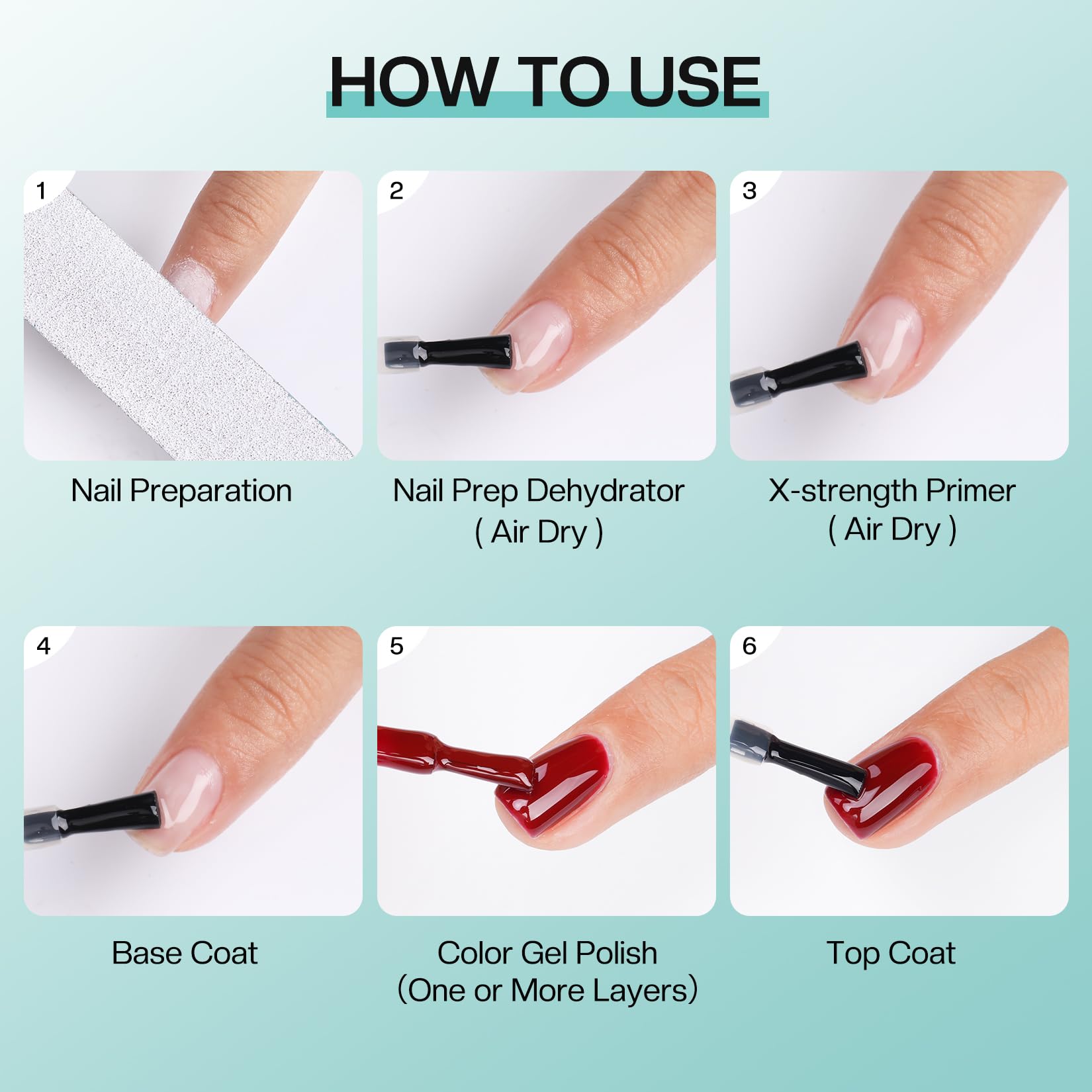 Morovan Nail Prep Dehydrate and Primer X-strength, No Burn Non Acid Nail Primer and Dehydrator for Acrylic Powder Fast Dry 0.5oz