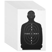 Juvale Shooting Targets Paper Silhouette Style - 17 x 25 in, Black & White, 50 Count - Paper Targets for Shooting Range & Airsoft, BB & Pellet Gun Practice