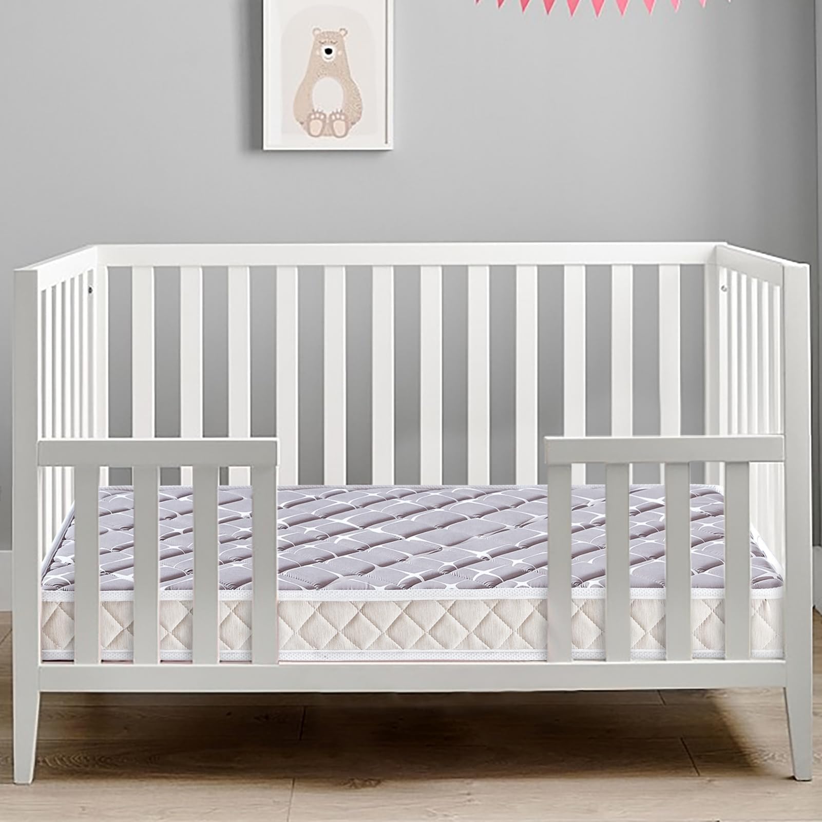 Tiankehan Premium Dual-Sided Baby Crib Mattress and Toddler Mattress - 52" x 27.6" x 5" - Breathable - Firm Soft - Fits Standard Cribs and Toddler Beds