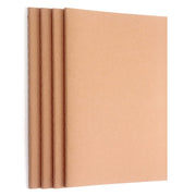 ZZTX 4 Pack Blank Kraft Notebooks, Blank Paper Sketchbooks for Drawing Doodling Writing,Travel Journal Set, A5, 36 Pages, 8.3" X 5.5"