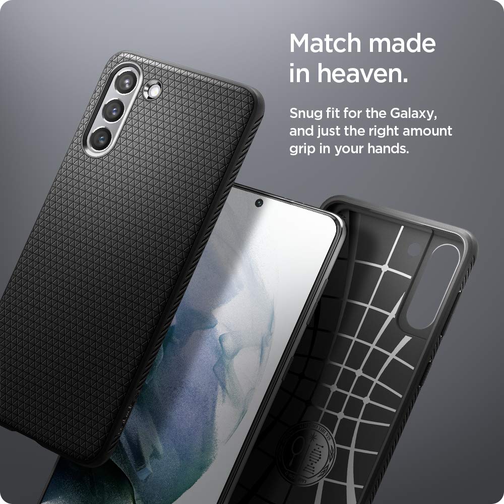 Spigen Liquid Air [Military Grade] Designed for Galaxy S21 Case (2021) - Matte Black