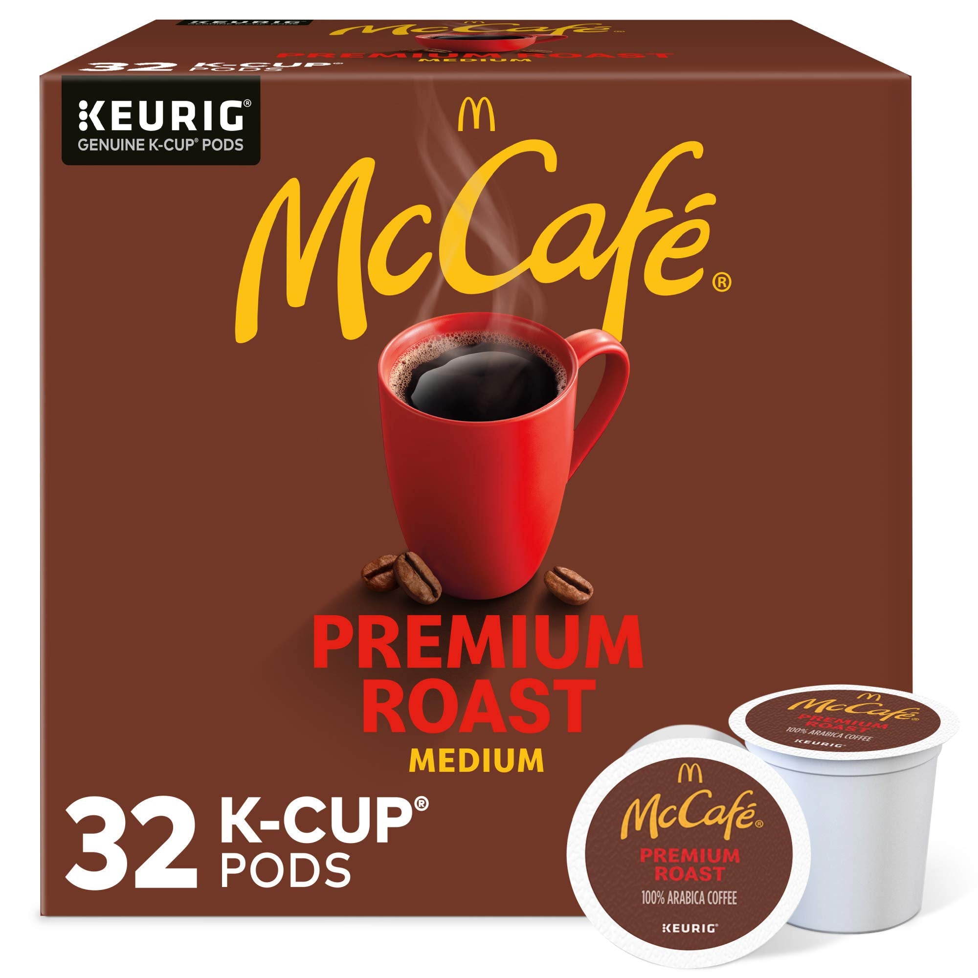McCafe Premium Roast, Keurig Einzelportion K-Cup Pods, Medium Röstkaffee-Pads, 32er-Pack