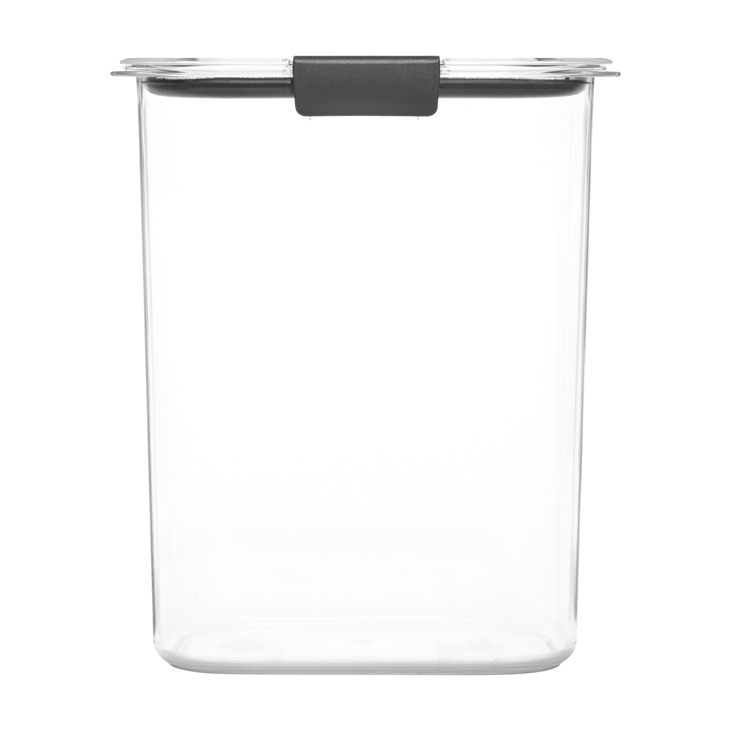 Rubbermaid Brilliance 16-Cup Airtight Food Storage Container with Lid Clear/Grey - optimal for pantry organization flour sugar and food storage