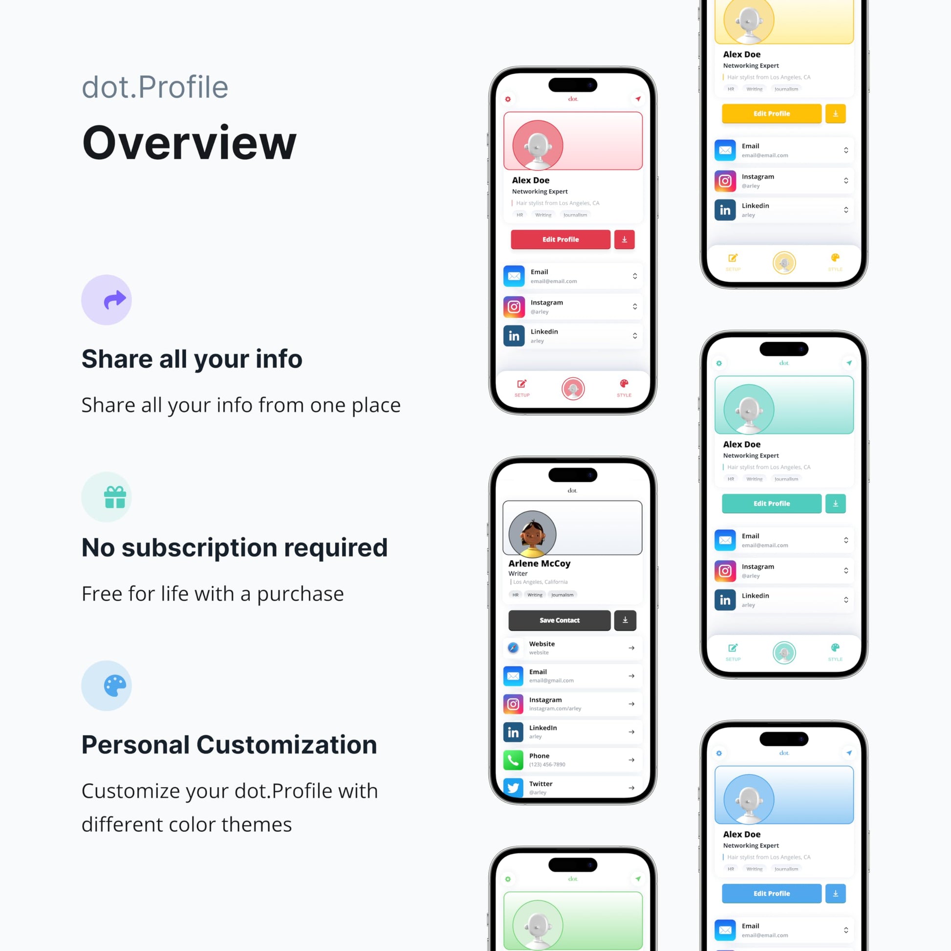 dot. Card - Digital Business Card - Tap to Share with iPhone & Android (Black)