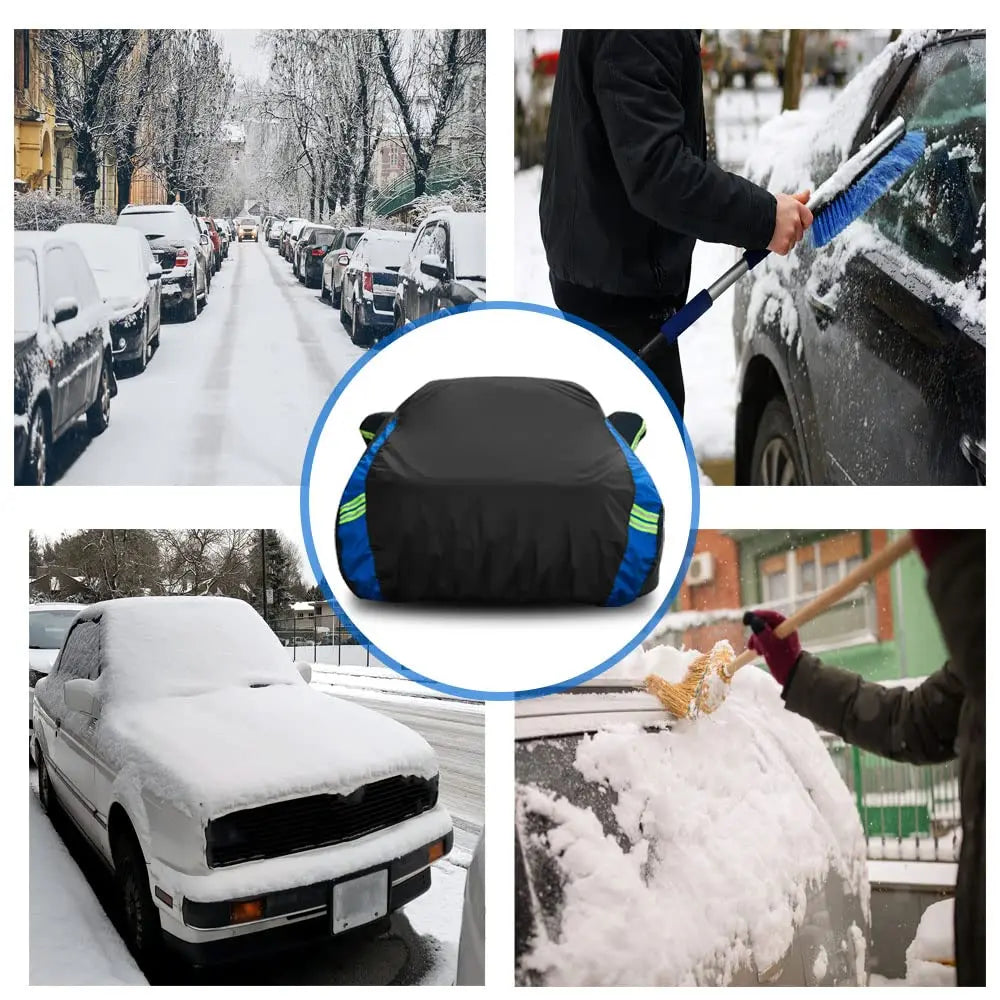 Avecrew Car Cover Waterproof All Weather for Automobiles, Outdoor Heavy Duty Full Exterior Covers for Sedan(194"-208")