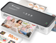 Bonsaii Laminator Machine, 9 Inch Laminators Machine with 50 Laminating Sheets, Laminator with Never Jam Technology for Doc/Posters/Photo, Simple Convenient for Home, Office and School - L418-C Grey