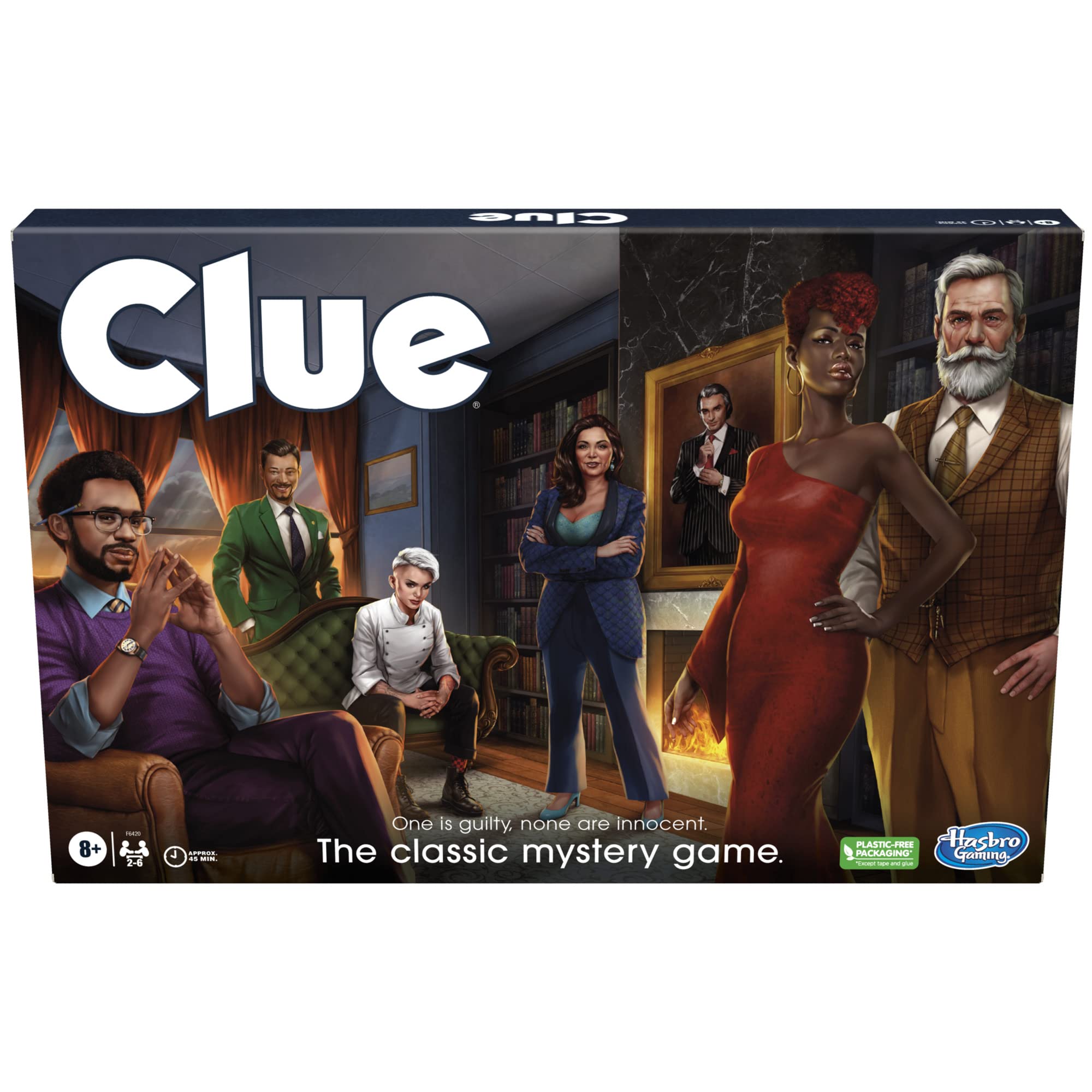 لعبة لوح كلوي (Clue) للأعمار 8 وما فوق، لعبة كلوي مجددة لعدد 2-6 لاعبين، ألعاب ألغاز وتحريات وعائلية للأطفال والكبار