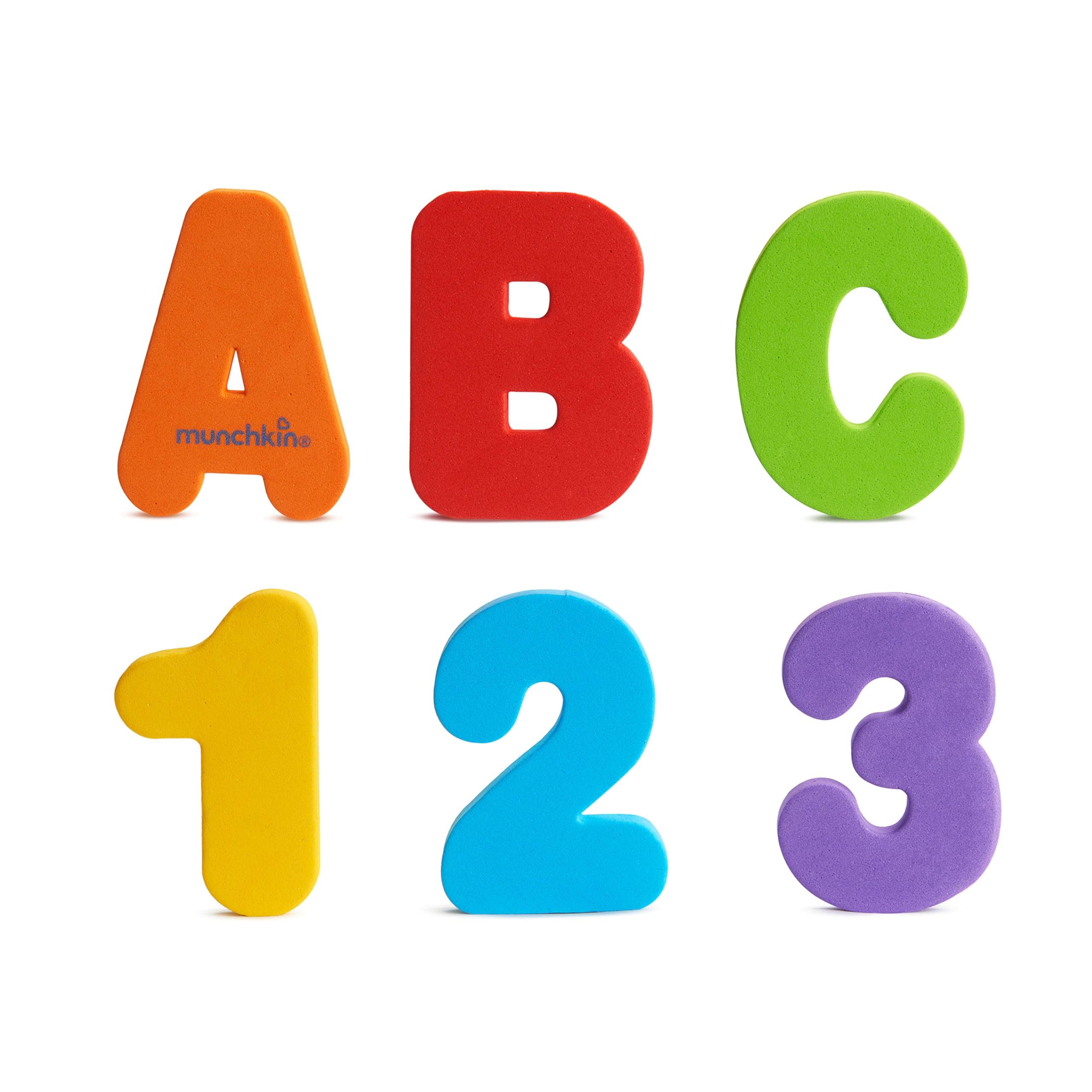 Munchkin Learn Bath Letters and Numbers 36pc لعبة حمام للأطفال الصغار