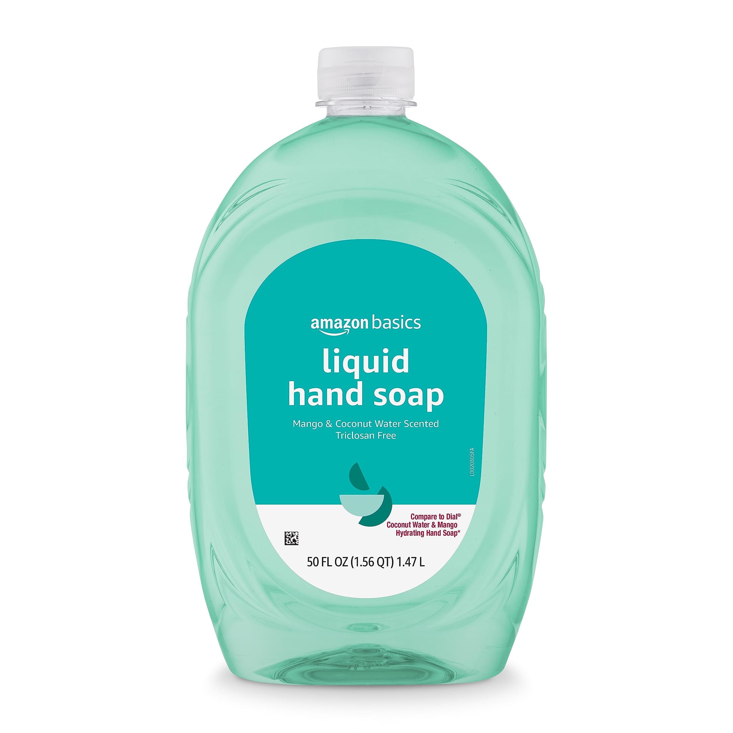 Basics Liquid Hand Soap Refill, Mango and Coconut Water Scent, Triclosan-Free, 50 Fl Oz (Pack of 1) (Previously Solimo)
