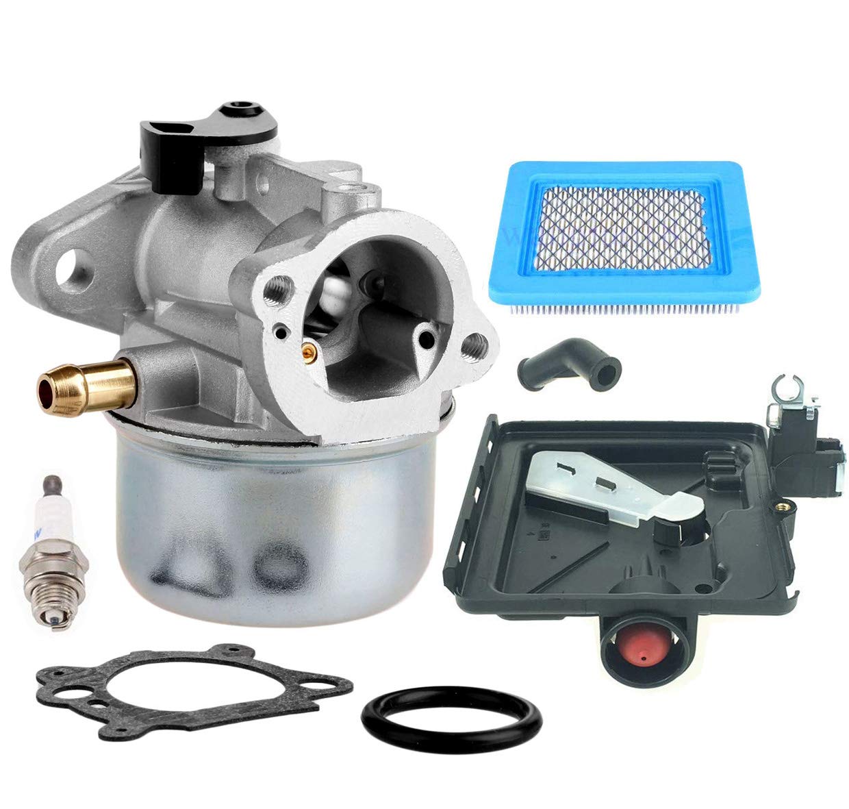 799868 Carburetor Compatible with Briggs & Stratton 498170 799872 694202 497586 498254 790821-14111 Carburetor +795259 Air Filter Cleaner Primer Base By LEIMO
