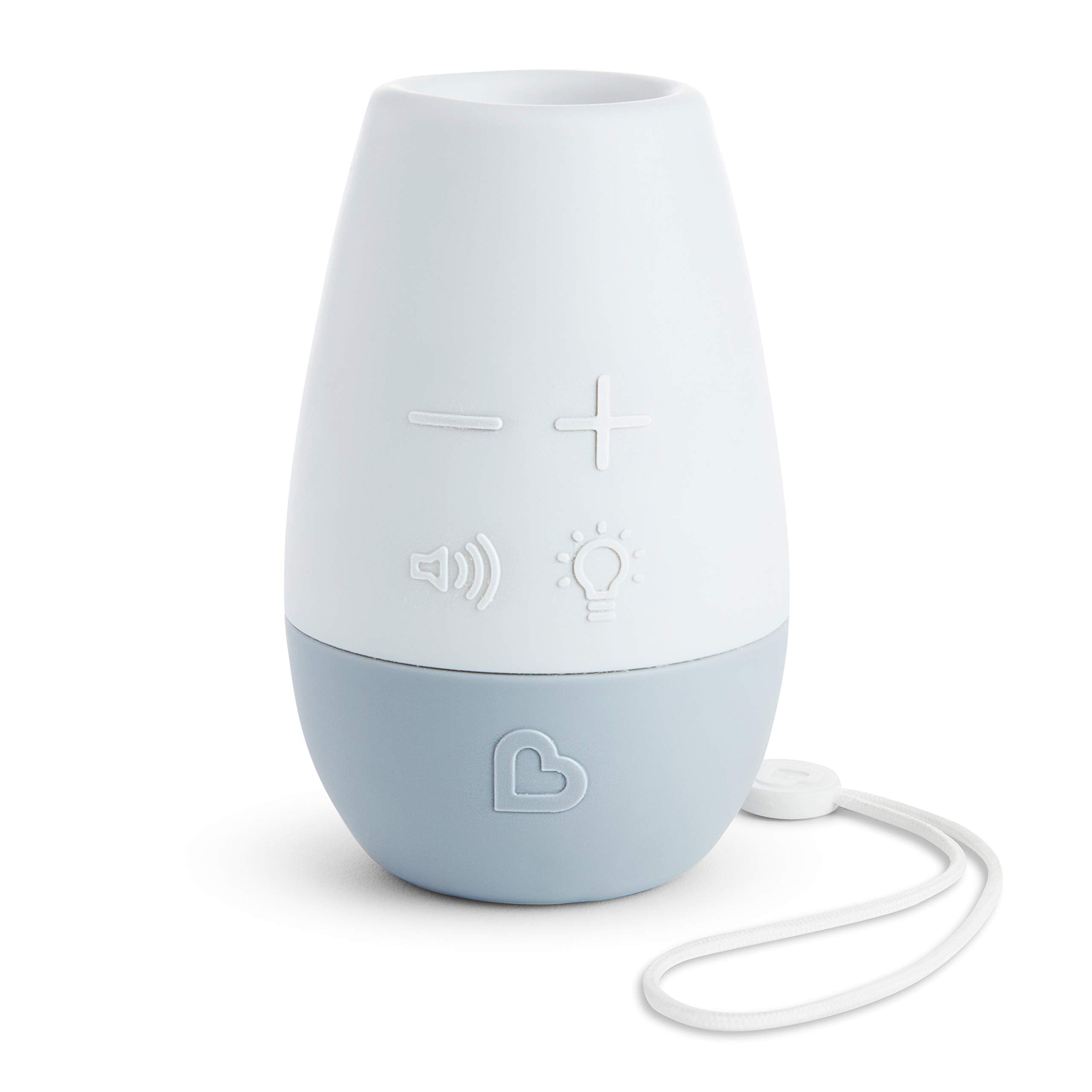 Munchkin Shhh... Baby Sleep Soother White Noise Sound Machine and Night Light, Portable for Travel, Blue