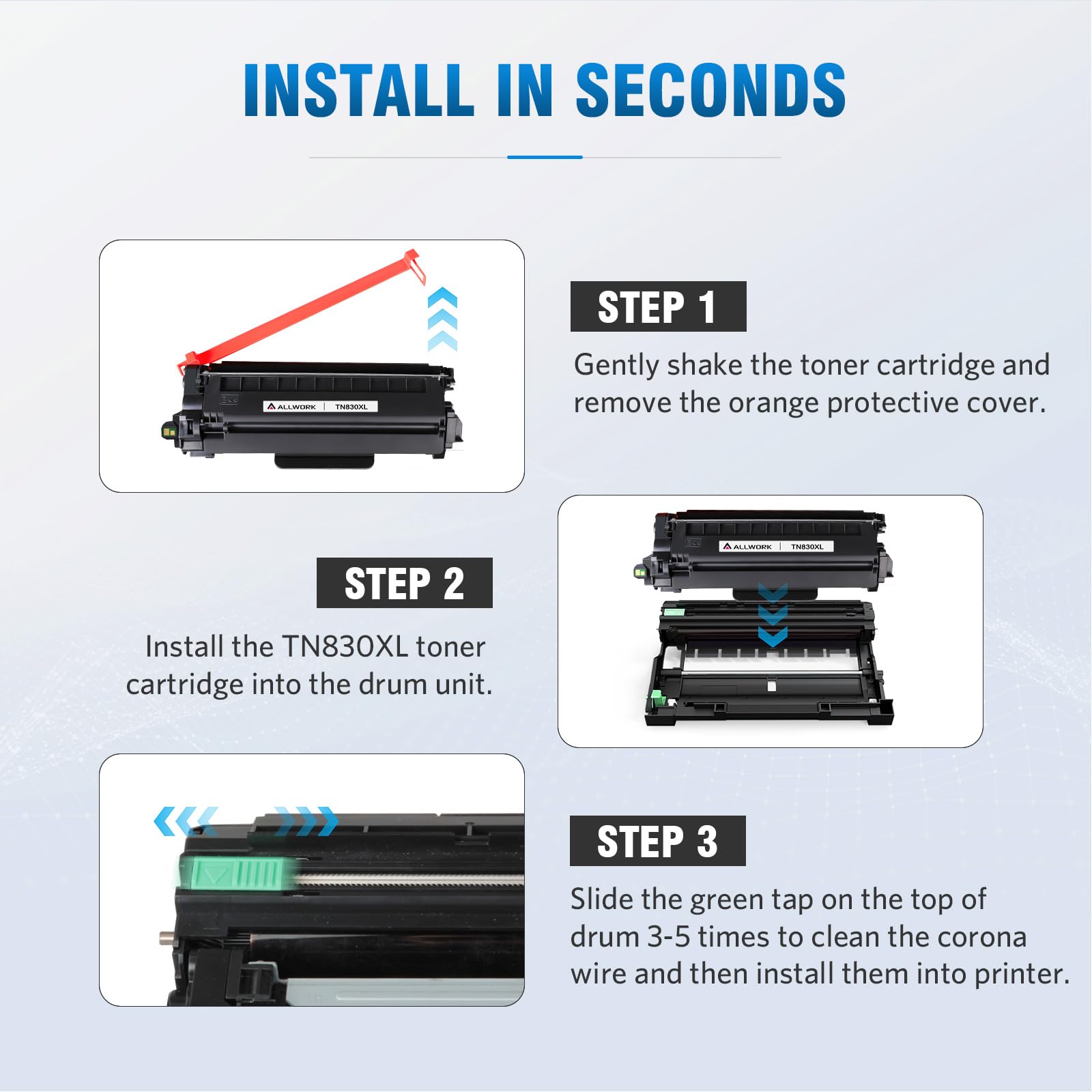 TN830XL Toner Cartridge Compatible Replacement for Brother DCP L2640DW L2647DW HL L2420DW L2460DW L2460DWXL L2465DW L2480DW L2865DW MFC L2820DW L2900DWXL L2980DW (2 Black)