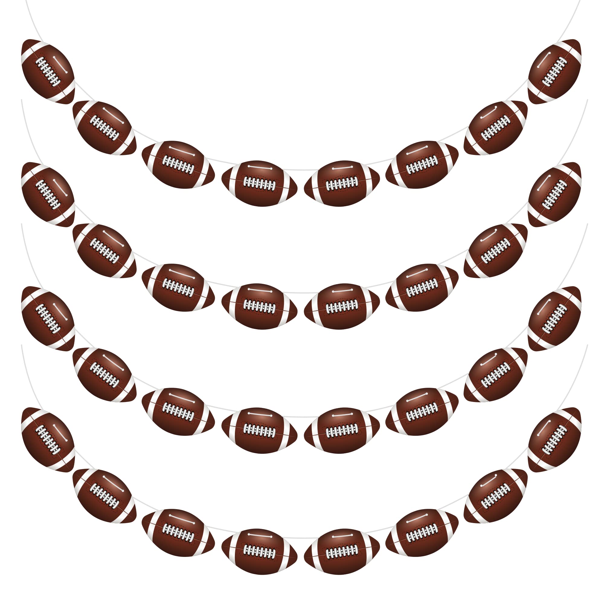 4PC - Football Party Decorations - Football Banner - Football Hanging Decorations Decor for Themed Birthday Party Bowl Game Fans Home Garland Supplies Flag