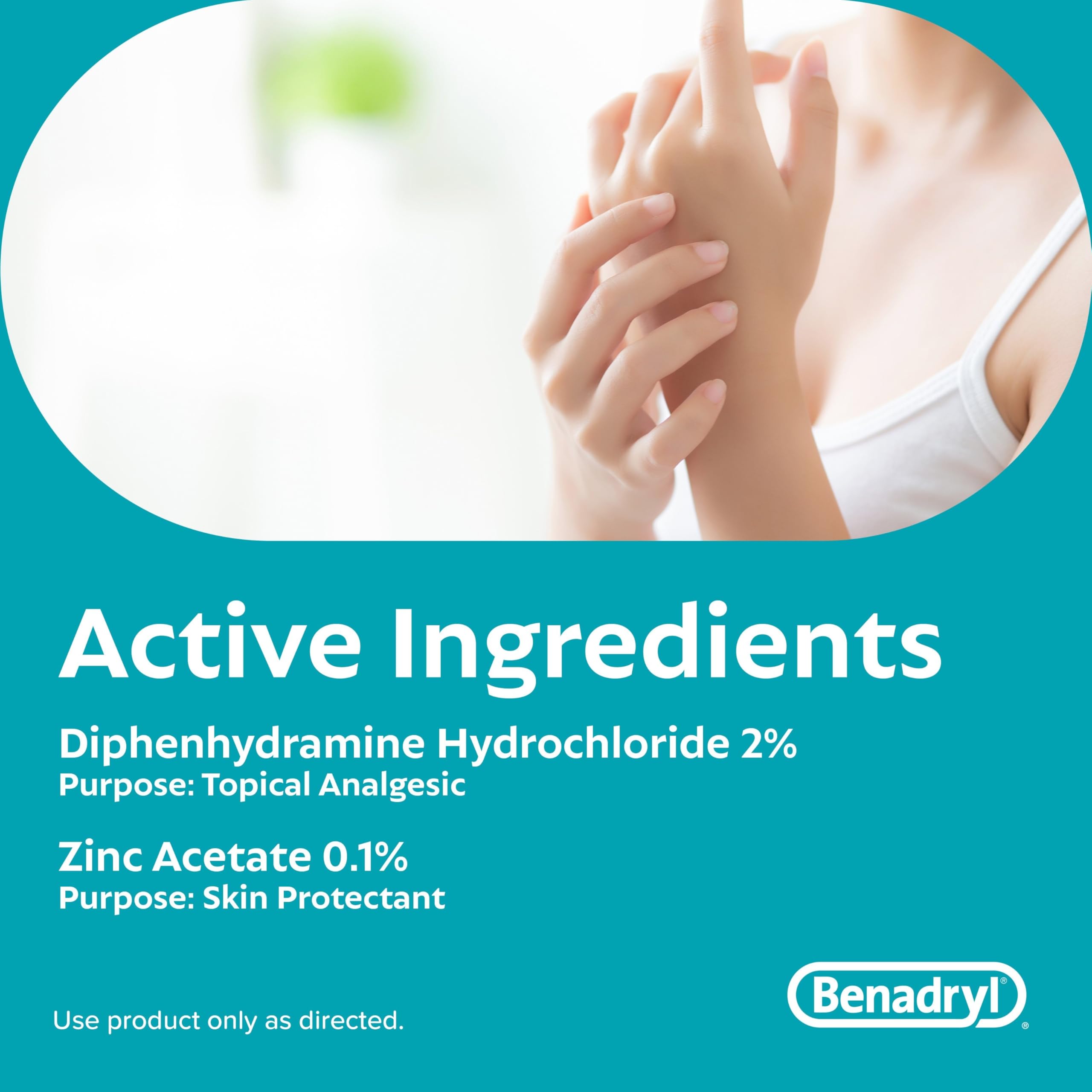 Benadryl Extra Strength Anti-Itch Relief Stick, Bug Bite Itch Relief, Diphenhydramine HCl Topical Analgesic & Zinc Acetate Skin Protectant, Great for Camping Essentials, 0.47 fl oz