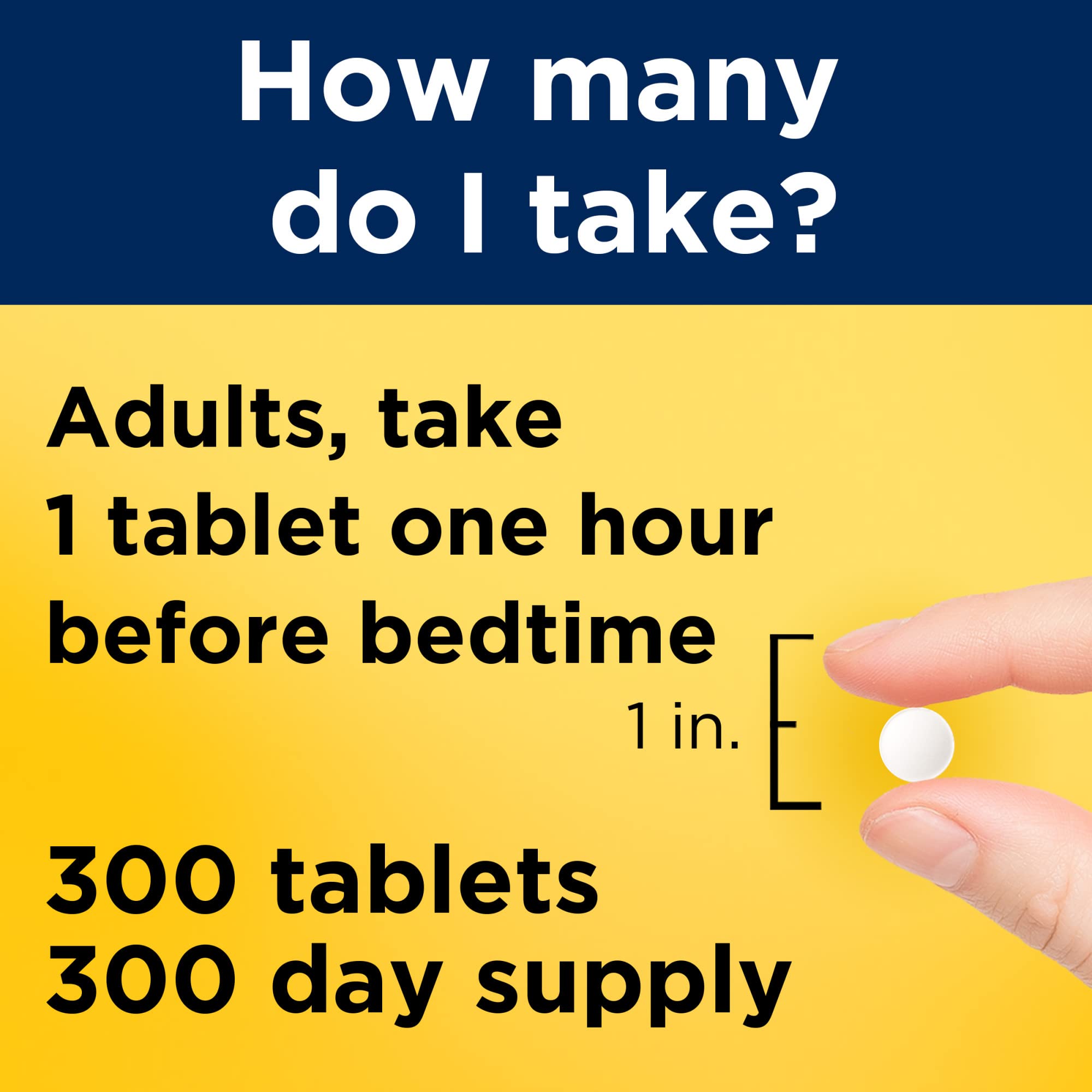 Nature Made Melatonin 5mg Extra Strength Tablets, 100% Drug Free Sleep Aid, Sleep Supplements for Adults, 300 Tablets, 300 Day Supply