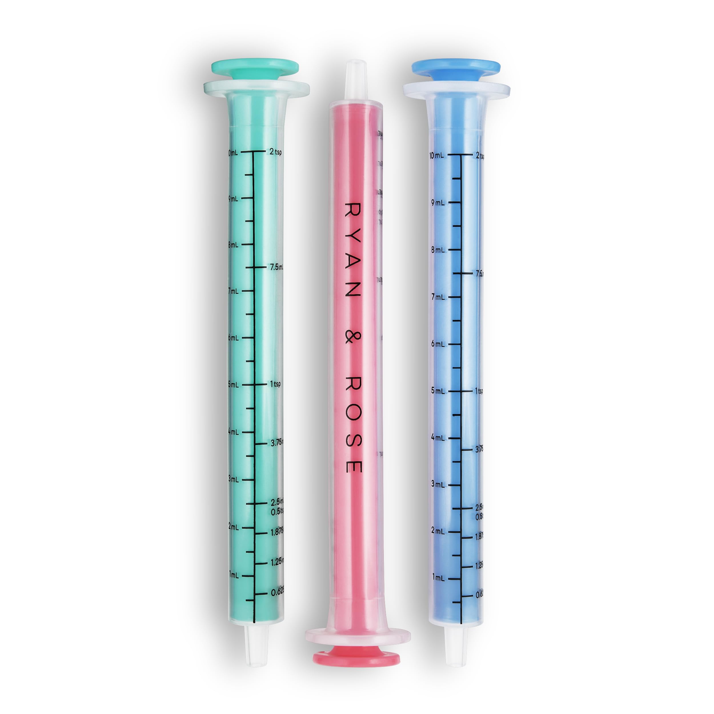 Ryan & Rose Cutie Dose - Baby Medicine Dispenser Syringe For Children - 3 Pack (Lollipop)