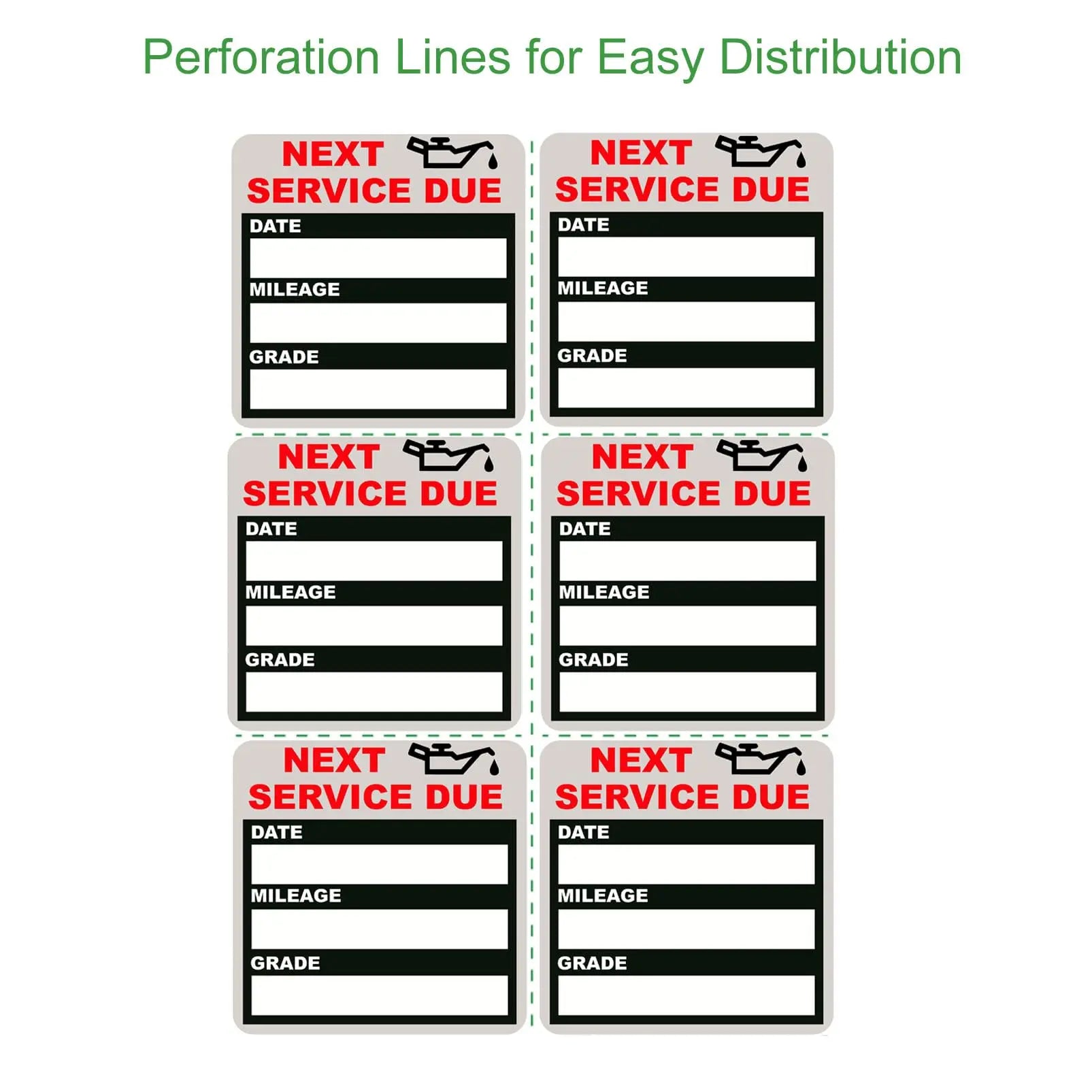 JINCH Oil Change Stickers Static Cling, 120pcs 2x2 Inches Oil Change Reminder Sticker for Windshield with No Residue, Clear Next Service Due Labels for Car Auto Vehicle Window