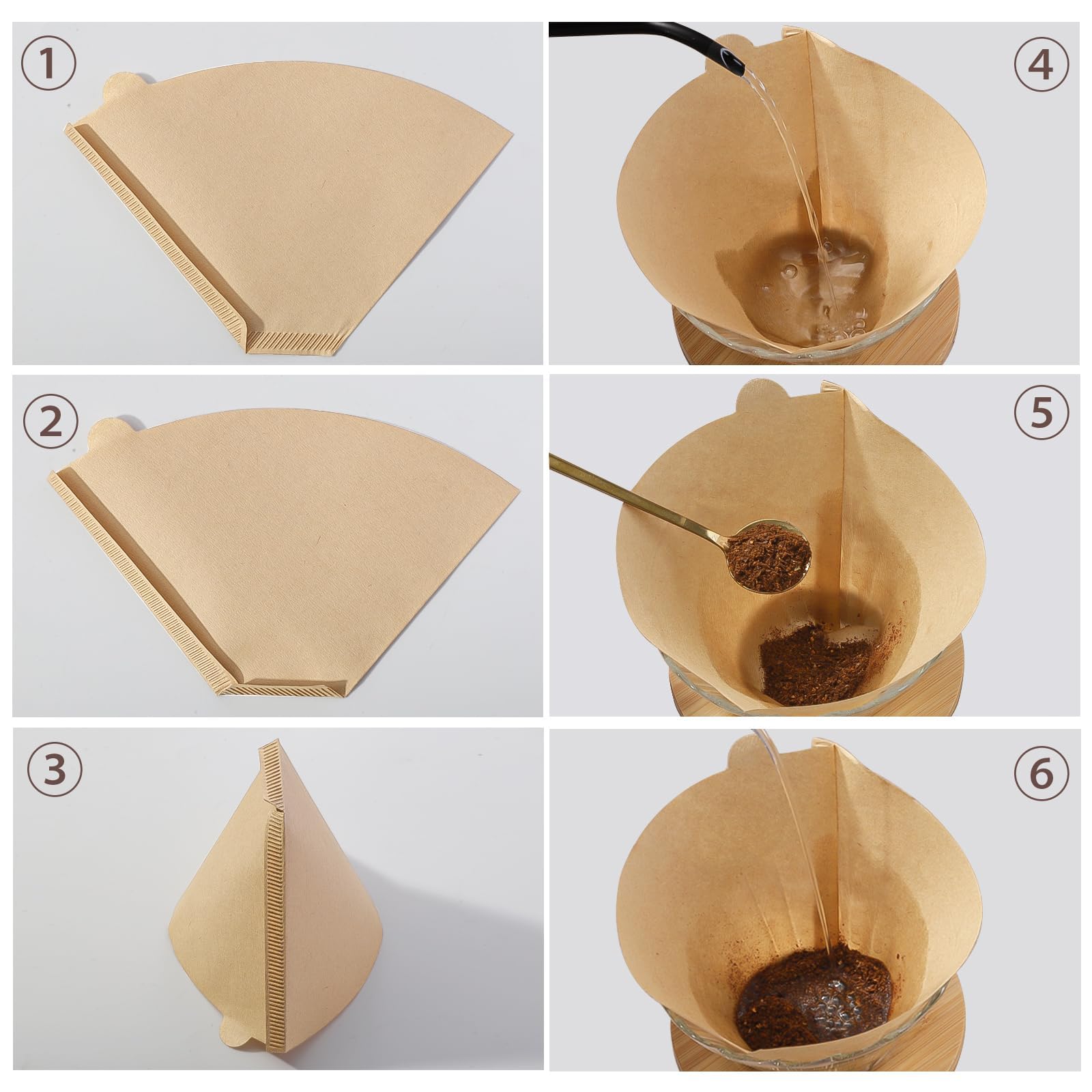 200 Count Coffee Filter #2, 2 Coffee Filters Cone Unbleached Disposable Coffee Filters 2 Cone Paper Fits for Drip and Compatible with Pour Over Coffee Maker(2-6 Cup)