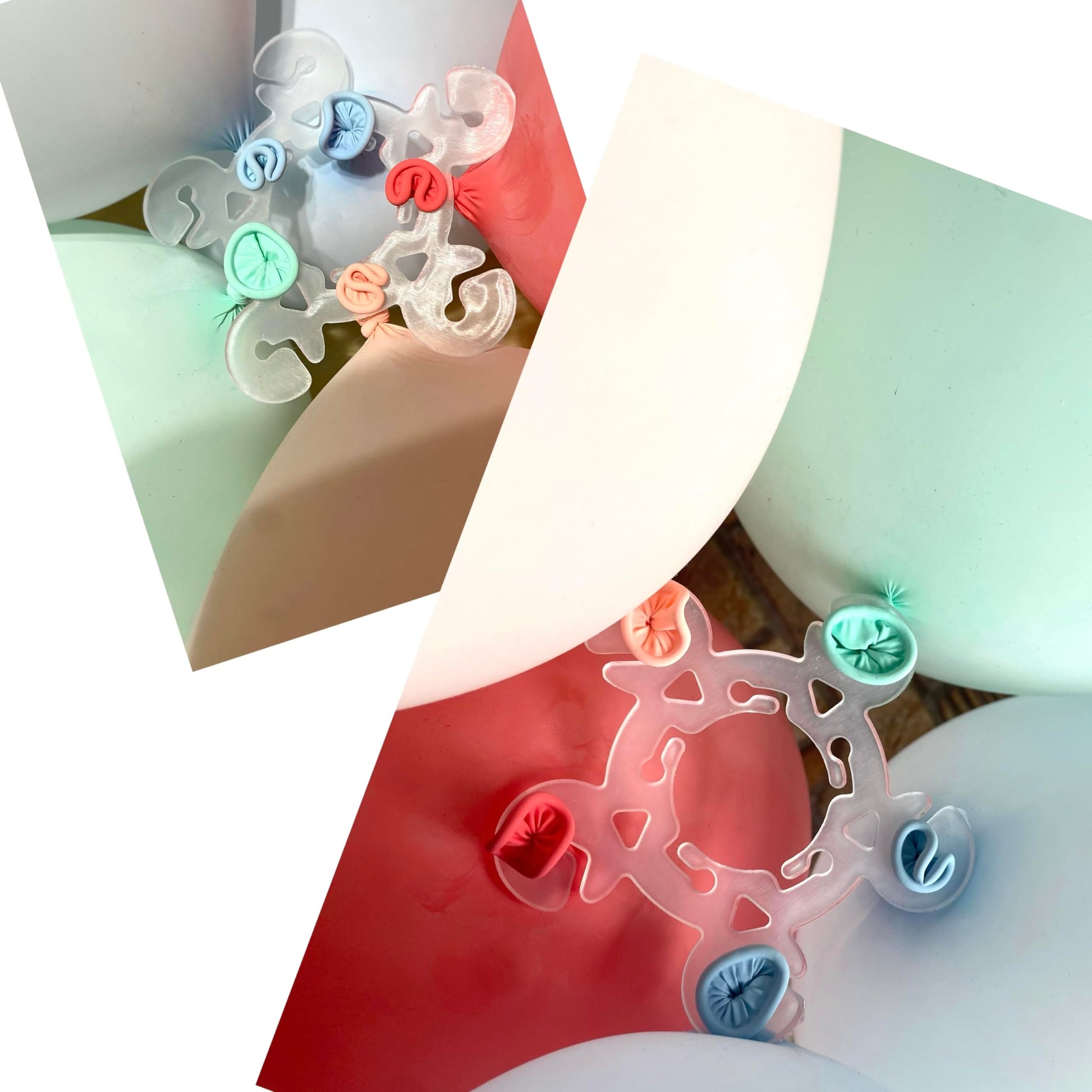 LTHYHJ 80 Balloon Clips and 100 Dots Glue Points and a Tie, Connector, for wedding, parties, etc. Arch tool