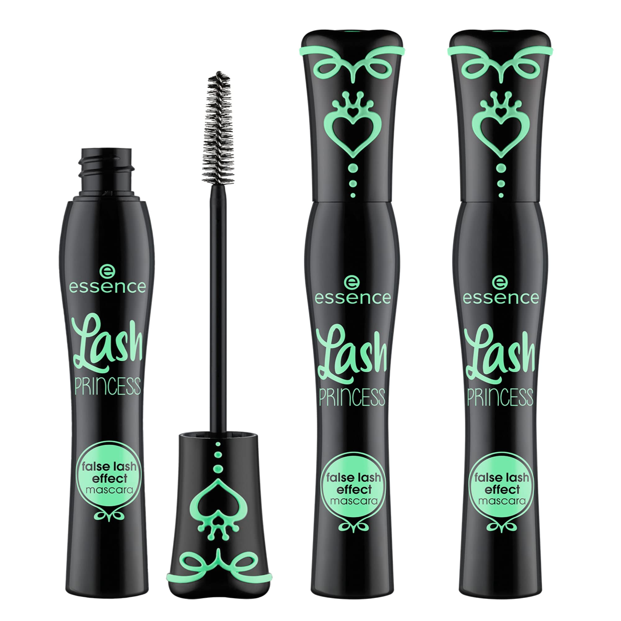 essence | ماسكارا لاش برينسيس لتأثير الرموش الاصطناعية (عبوة من 3 قطع) | كثافة وطول مقاوم للتلطخ | خالية من القسوة والبارابين