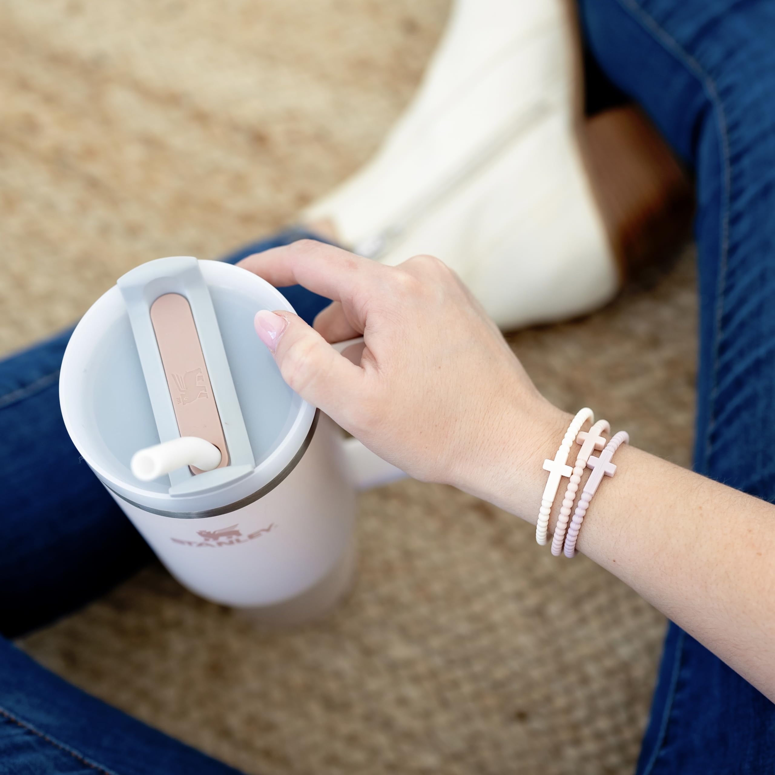 Ryan & Rose Jesus Bracelets - Cross Silicone Bracelet (Dreamy, Small)