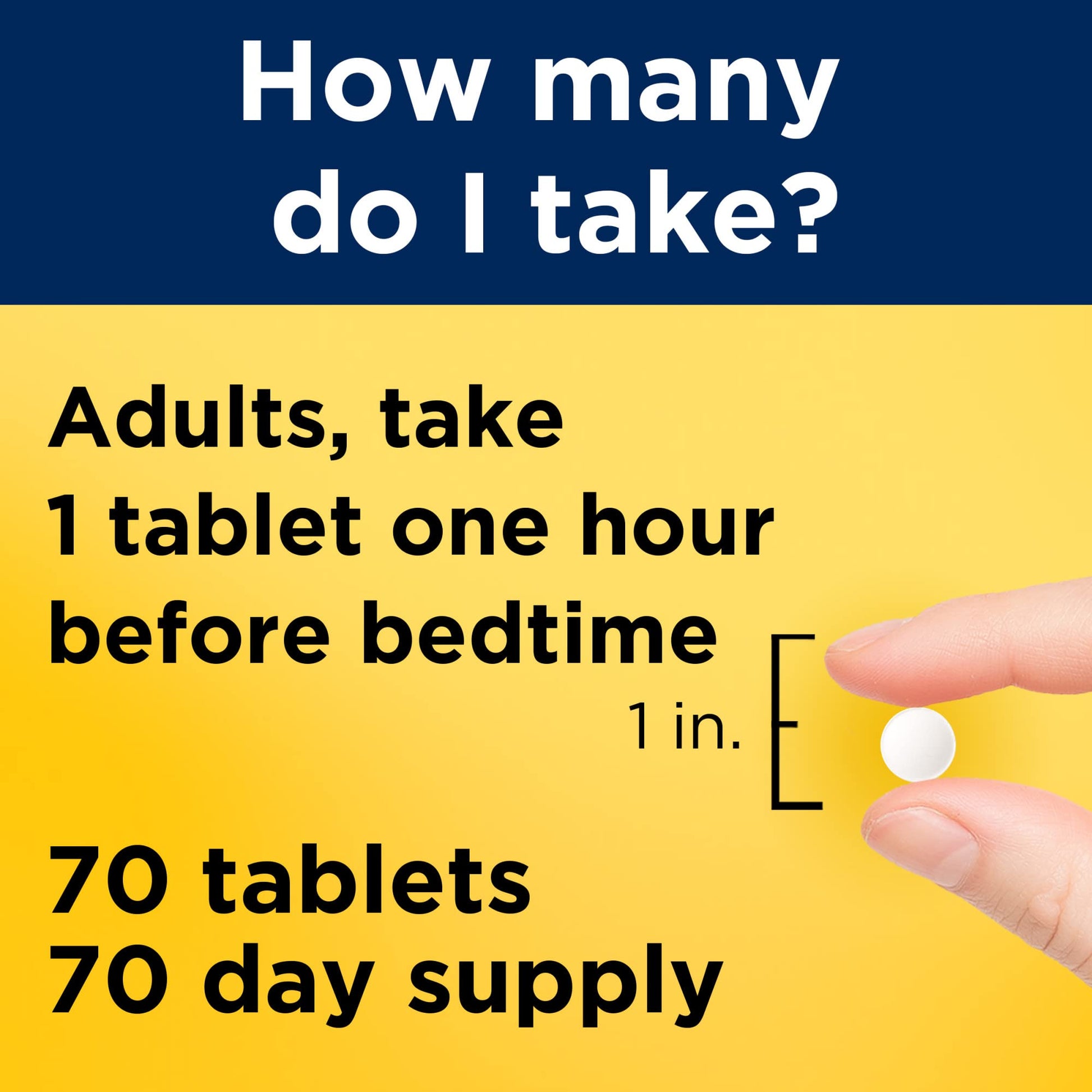 Nature Made Melatonin 10mg Maximum Strength Tablets, 100% Drug Free Sleep Aid for Adults, Melatonin for Adults, 70 Count, 70 Day Supply