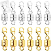 MKCYD Magnetic Necklace Clasp with Lobster Clasp,14K Gold and Silver Magnetic Jewelry Clasps for Necklace Extender Bracelet Closures