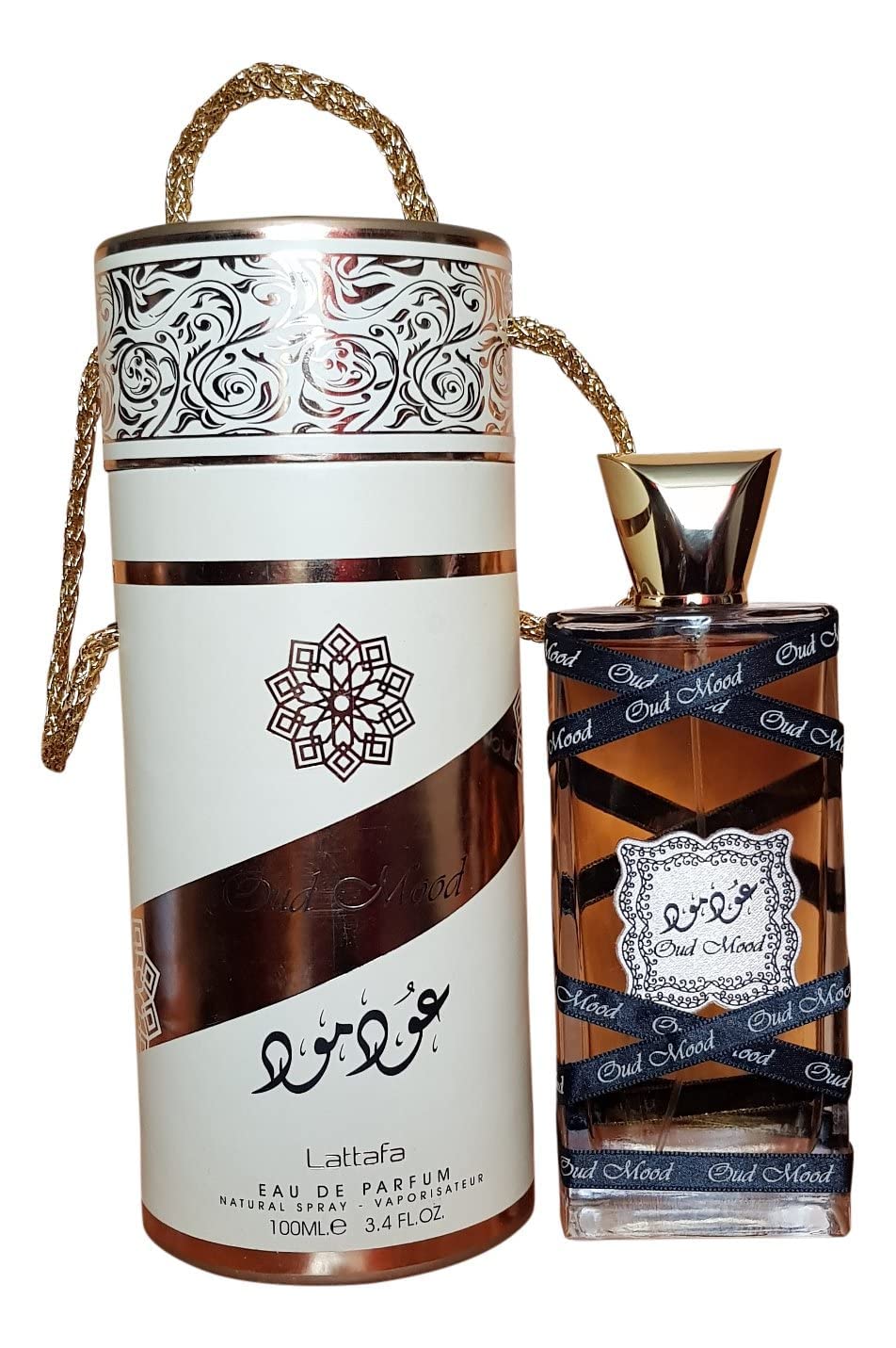 Lattafa Perfumes Oud Mood for Unisex Eau de Parfum Spray, 3.4 Ounce