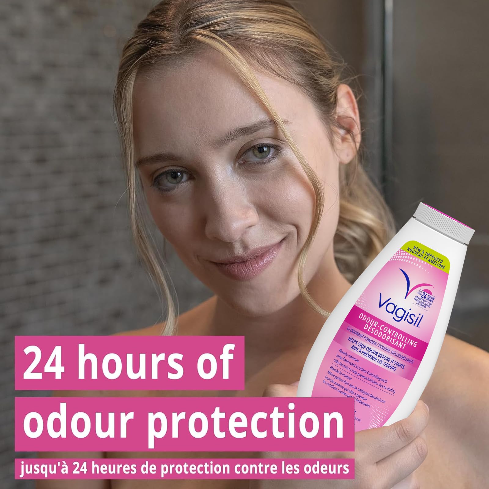Vagisil Odor Block Deodorant Powder for Women, Helps to Prevents Chafing, Talc-Free, 8 Ounce (Pack of 1)