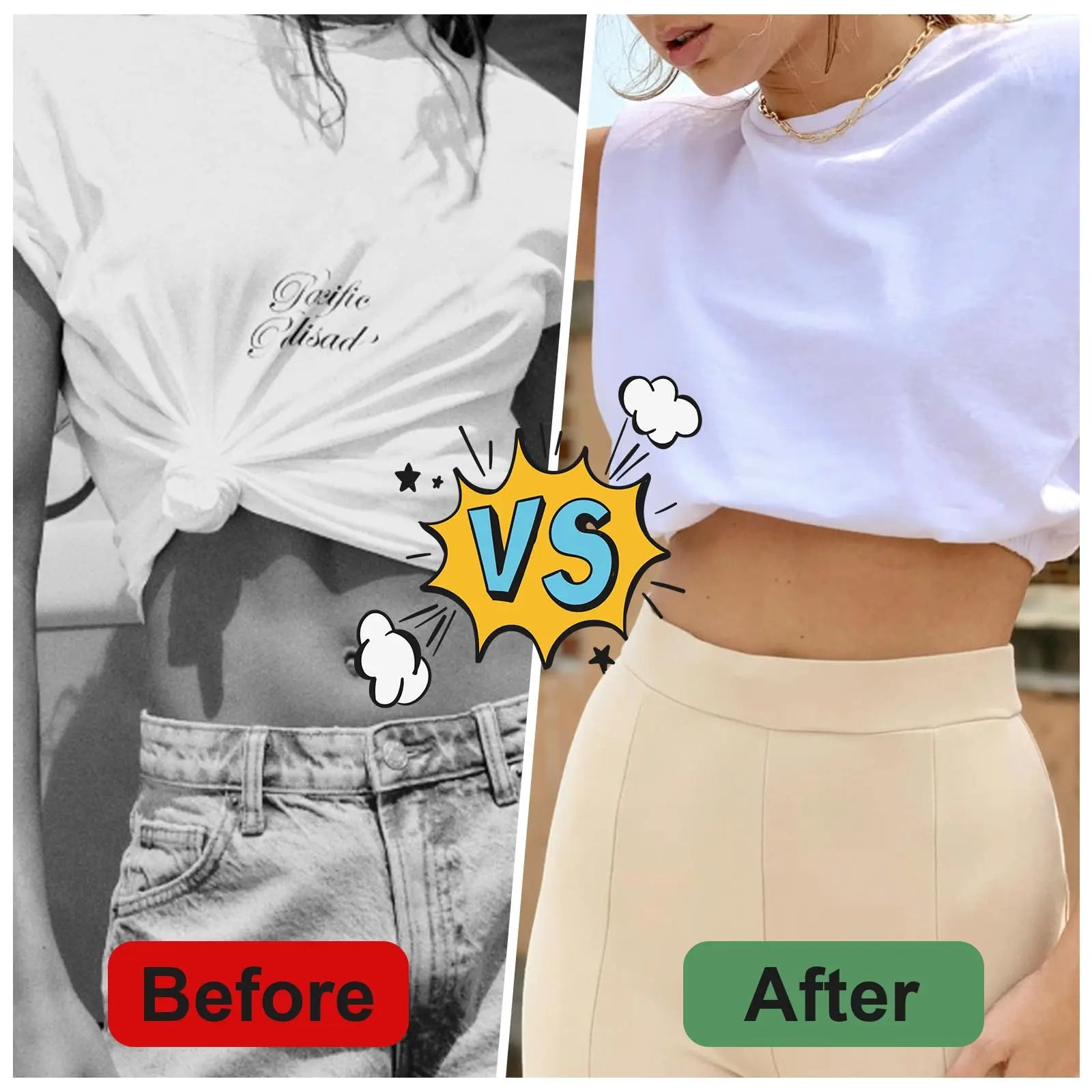 Mabor 2Pcs Shirt Tuck Band Women, Adjustable Tool for Sweater and Shirts Belly Leaking Elastic Crop Bands to Change The Style of Your Tops Shirt Stays Belt for Women